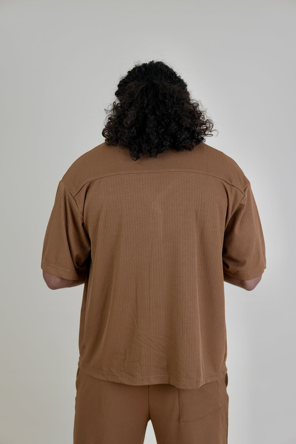 Men's Brown Rivieria Relaxed Open Shirt