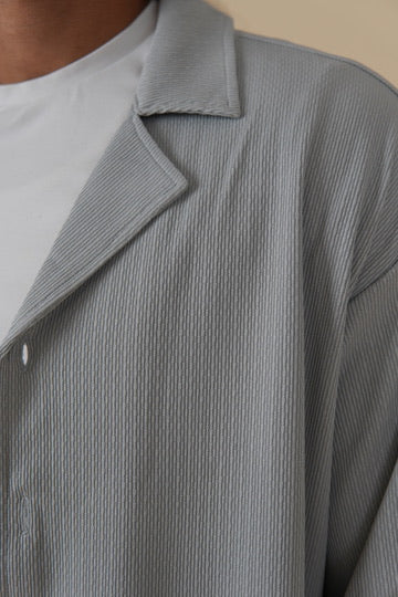 Men's Grey Rivieria Relaxed Open Shirt