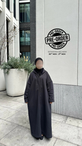 Hoodaya Night Black Winter Abaya - PRE ORDER