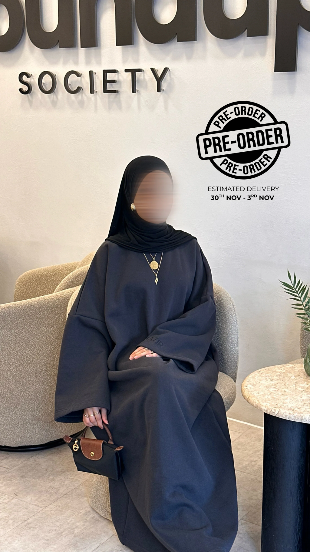 Layla Black Premium Winter Abaya – Winter Edition - PRE ORDER