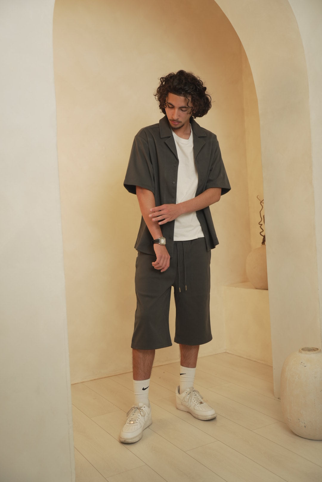 Relaxed Corduroy Top in Grey