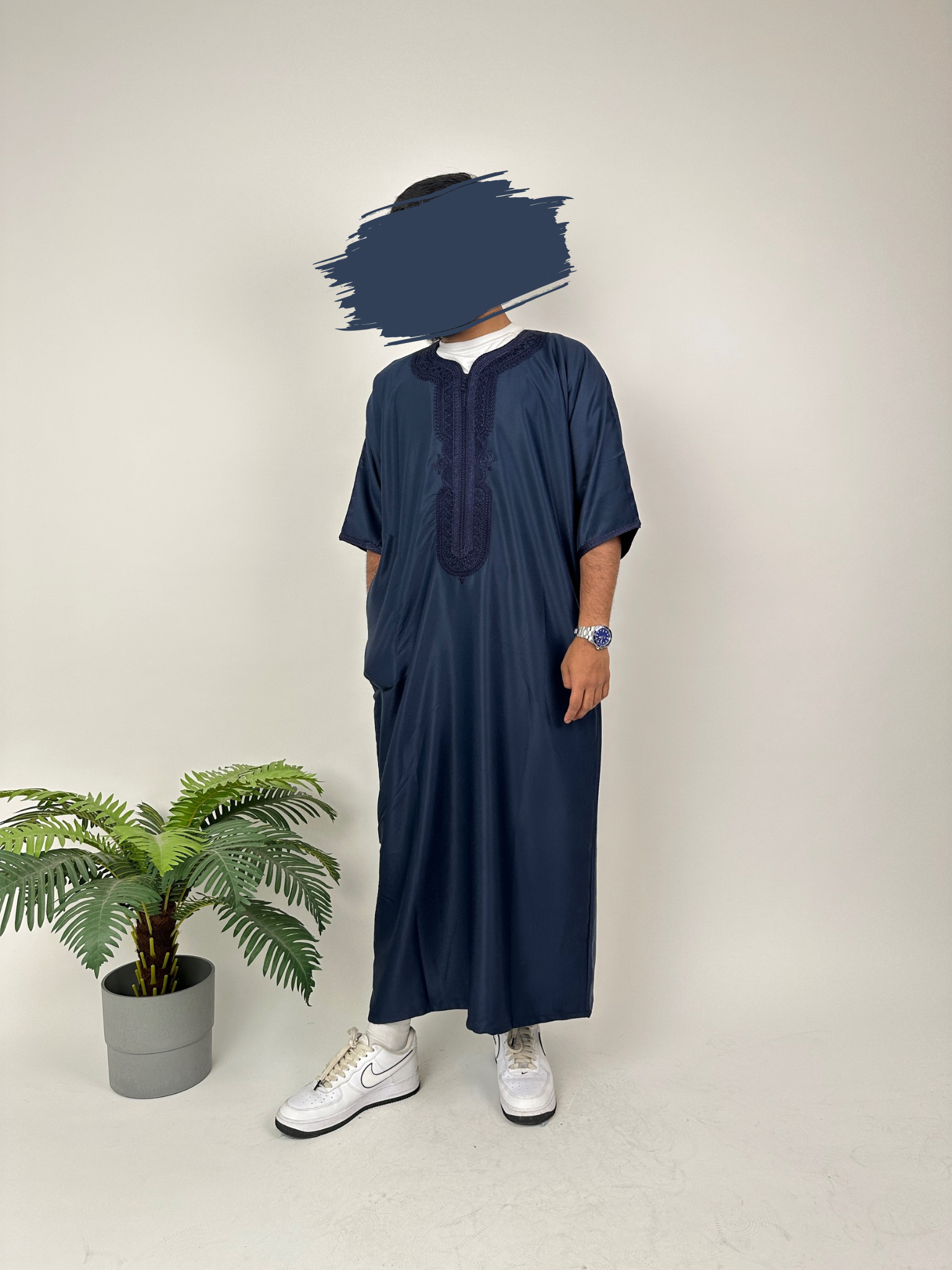 Classic Moroccan Dark Navy Thobe