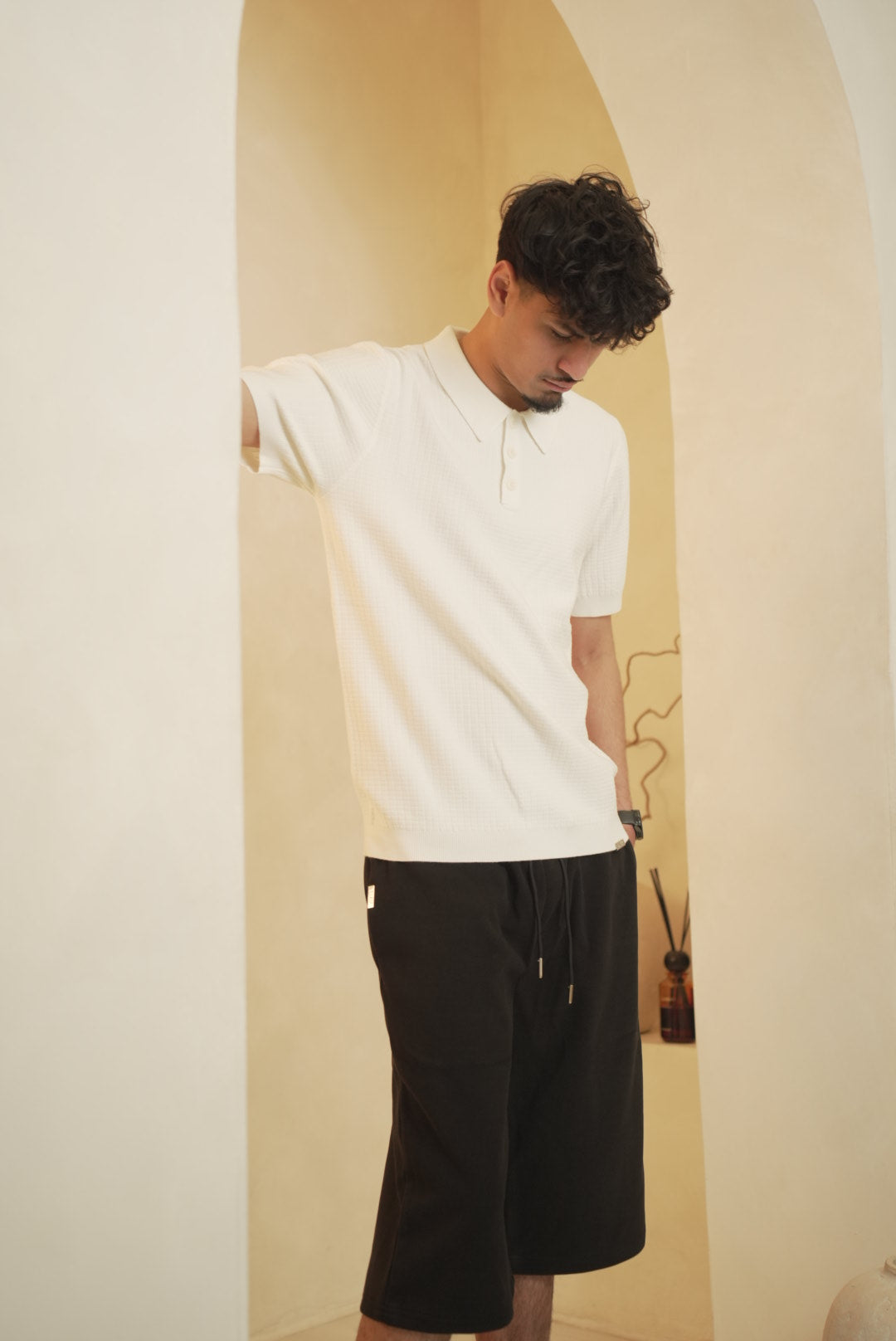 Relaxed Corduroy Top in Black