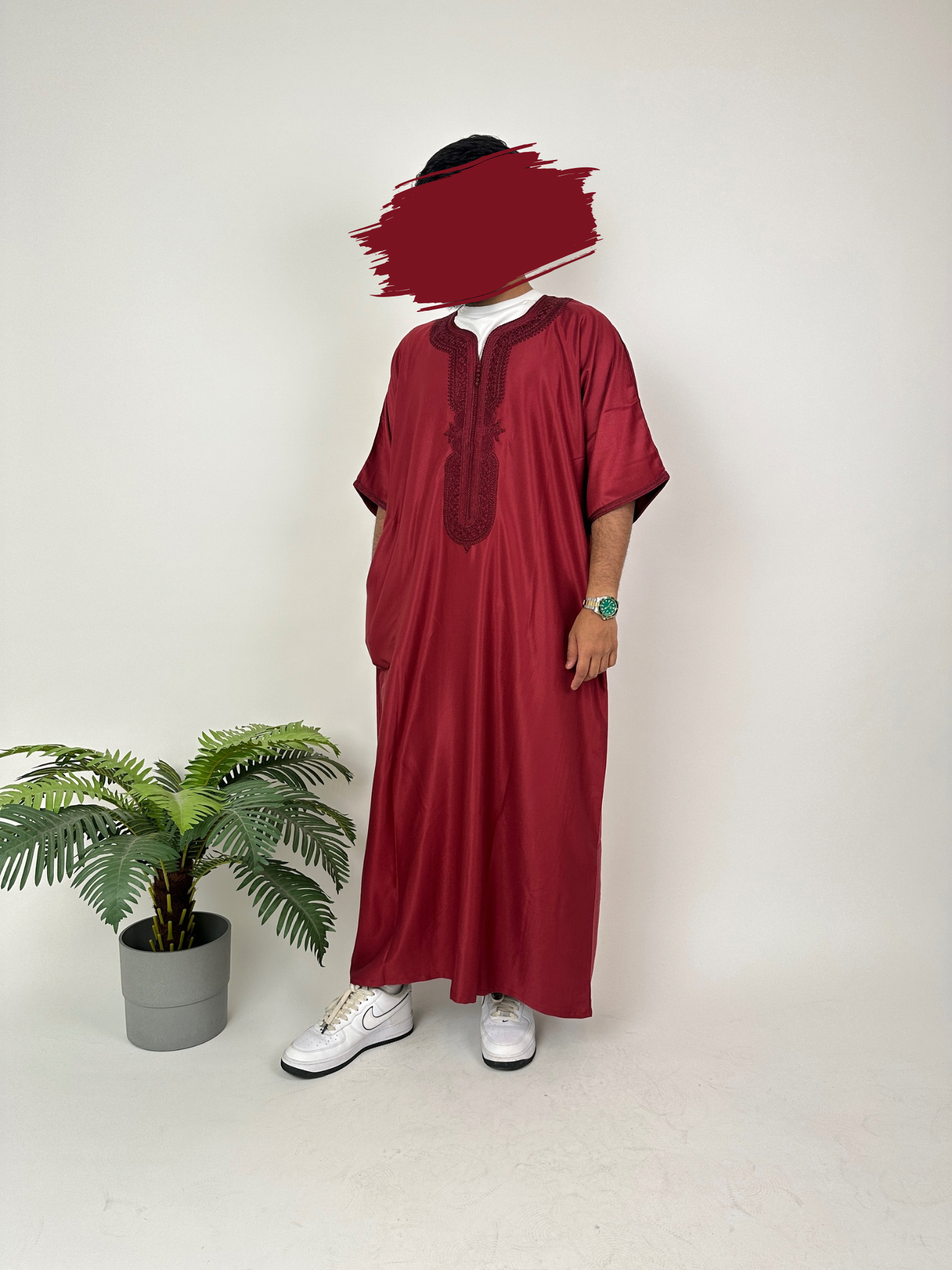 Classic Moroccan Maroon Thobe