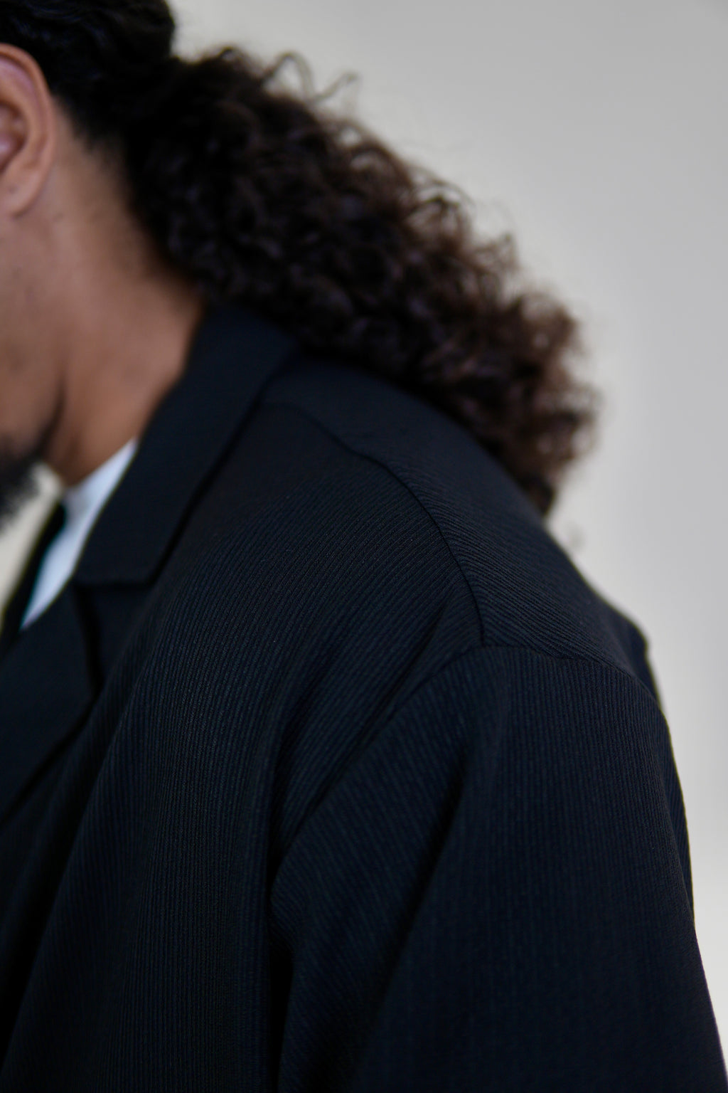 Men's Black Rivieria Relaxed Open Shirt