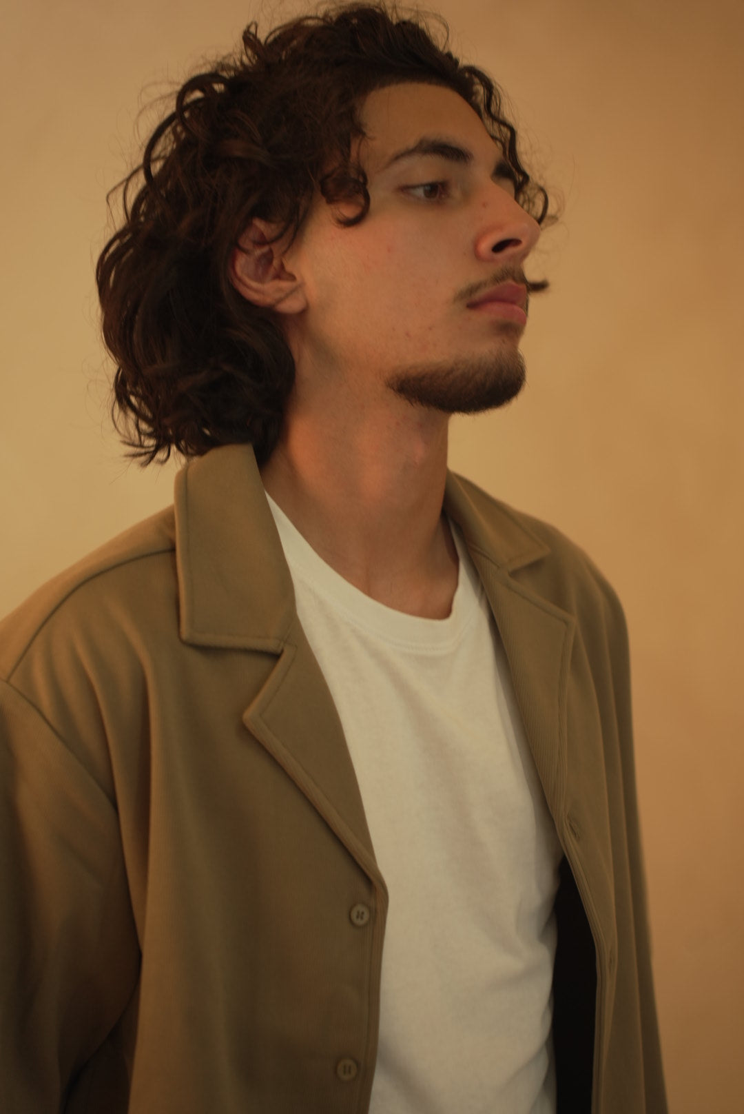 Relaxed Corduroy Top in Taupe