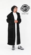 Men’s Black Farwa Coat - PRE ORDER