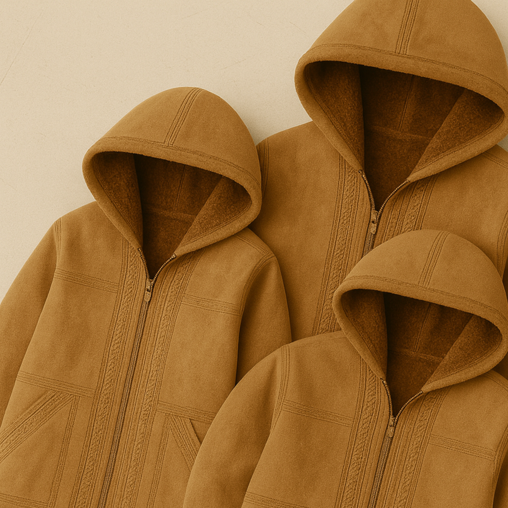 Men’s Camel Farwa Coat – Arabian Winter Bisht with Faux Fur Lining