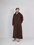 Men’s Brown Moroccan Djellaba – Traditional Hooded Thobe