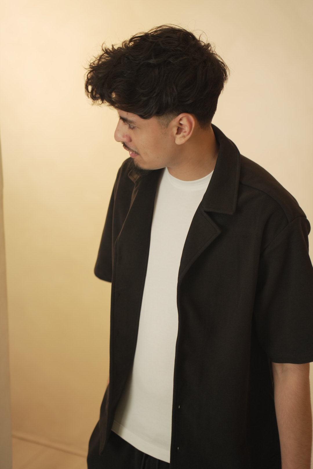 Relaxed Corduroy Top in Black