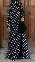 Aswad Dot Abaya front view – From #1 Shop YAZIR – YAZIRCO