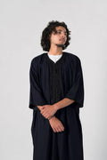 Men's Moroccan Dark Navy Gandoura front view – From #1 Shop YAZIR – YAZIRCO
