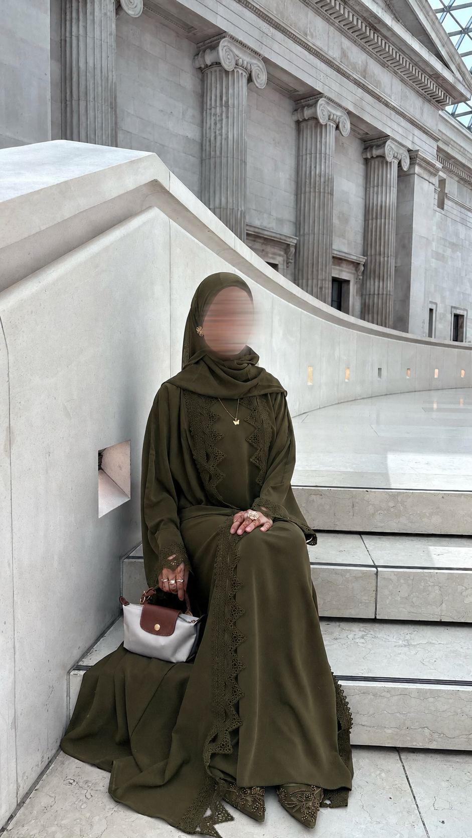 olive green abaya dress Boksha | Olive Abaya