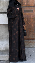 Raya Black Mukka Abaya front view – From #1 Shop YAZIR – YAZIRCO