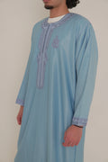 Sky Blue Kaftan front view – From #1 Shop YAZIR – YAZIRCO
