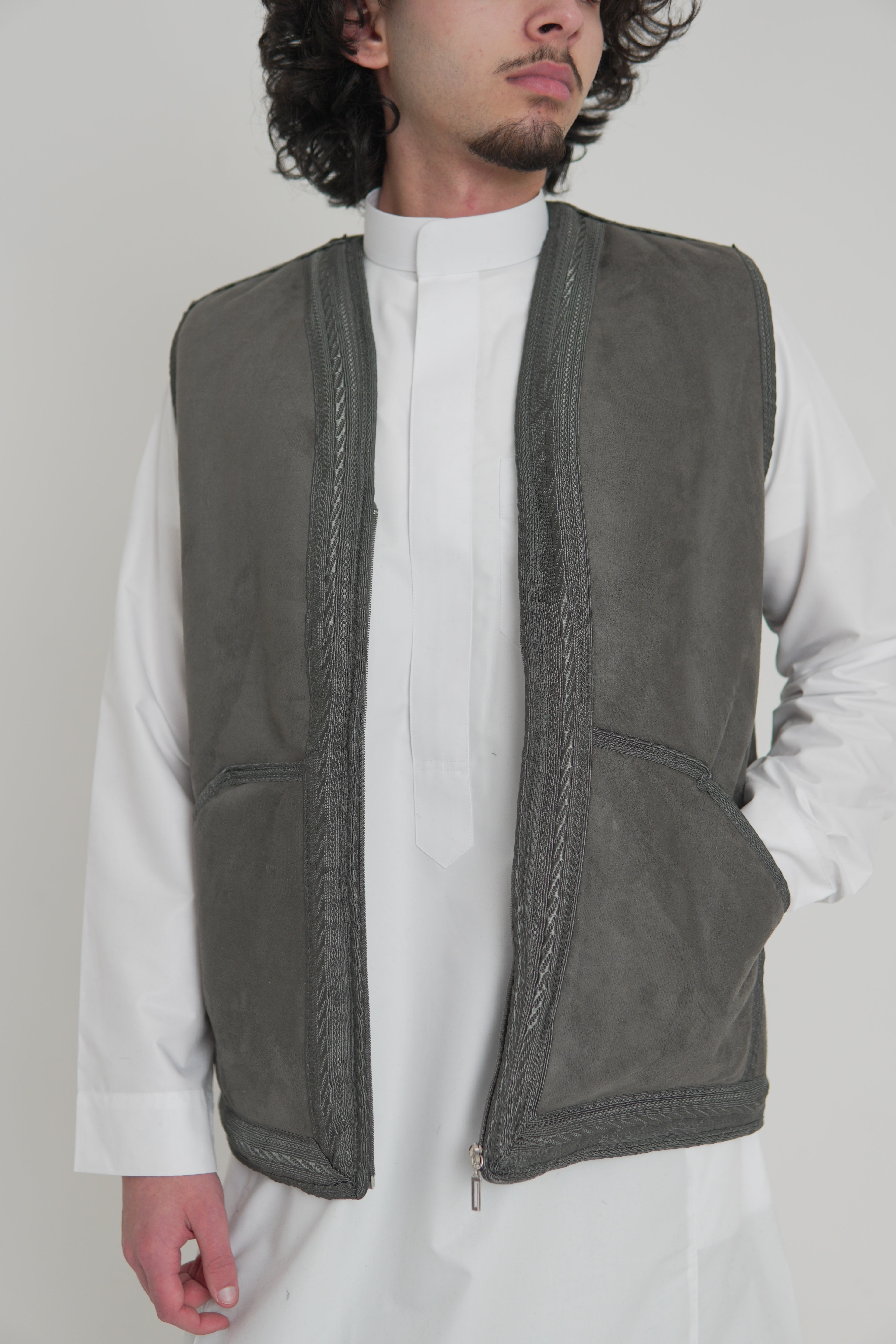Grey Farwa Gilet - Men's Bodycoat