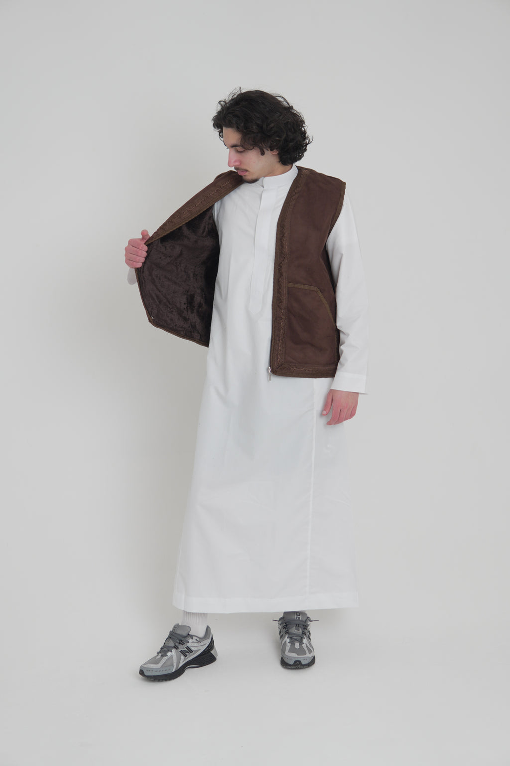 Dark Brown Farwa Gilet - Men's Bodycoat