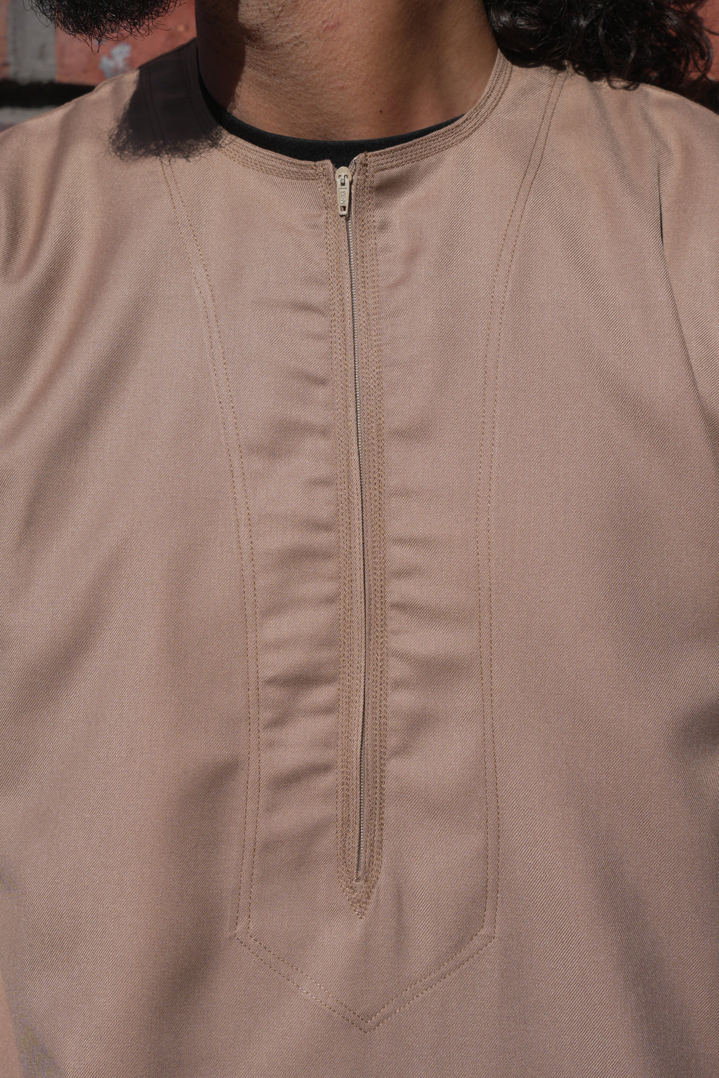 Premium Camel Emirati Half Sleeve Thobe