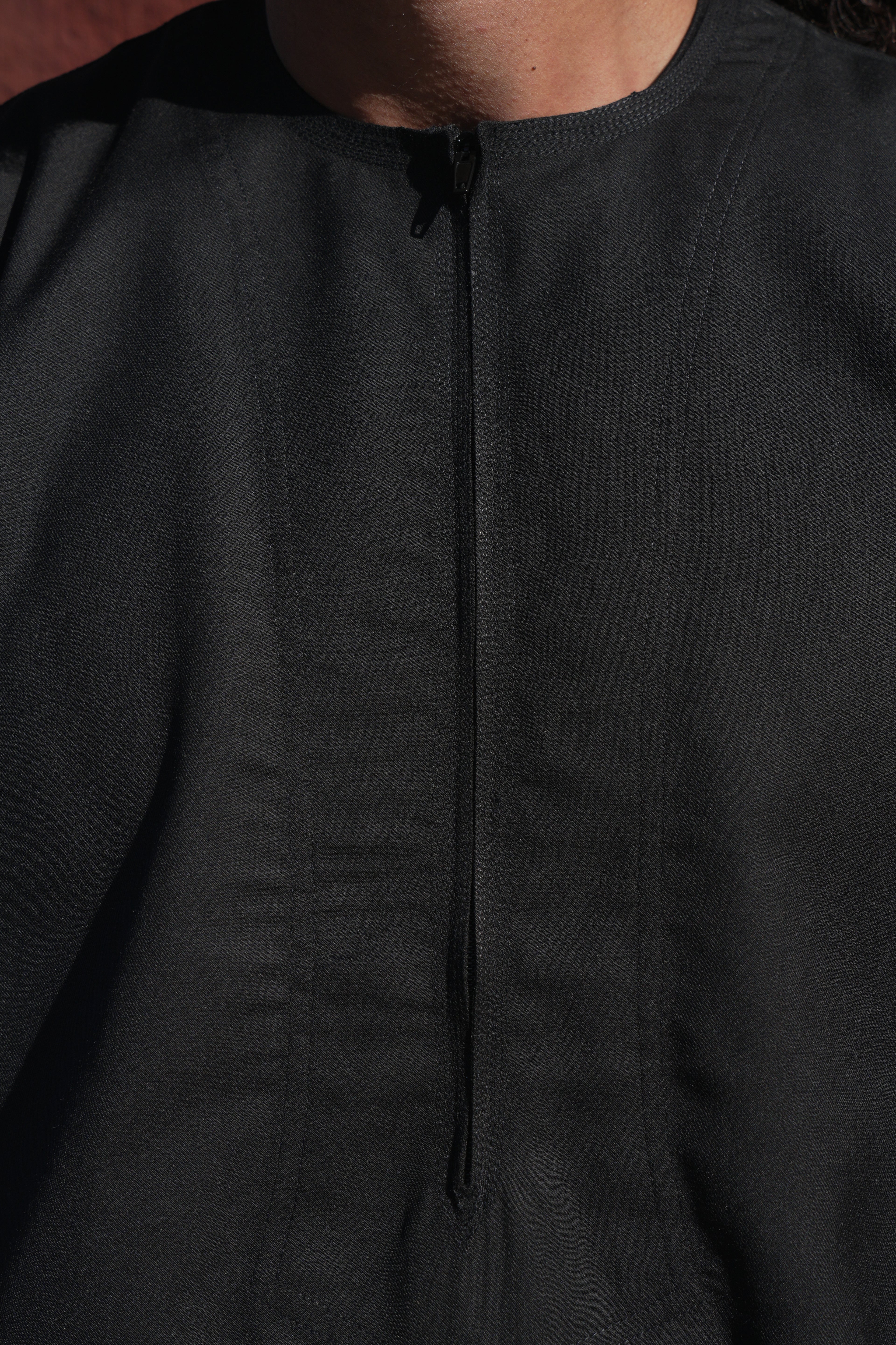 Premium Black Emirati Half Sleeve Thobe