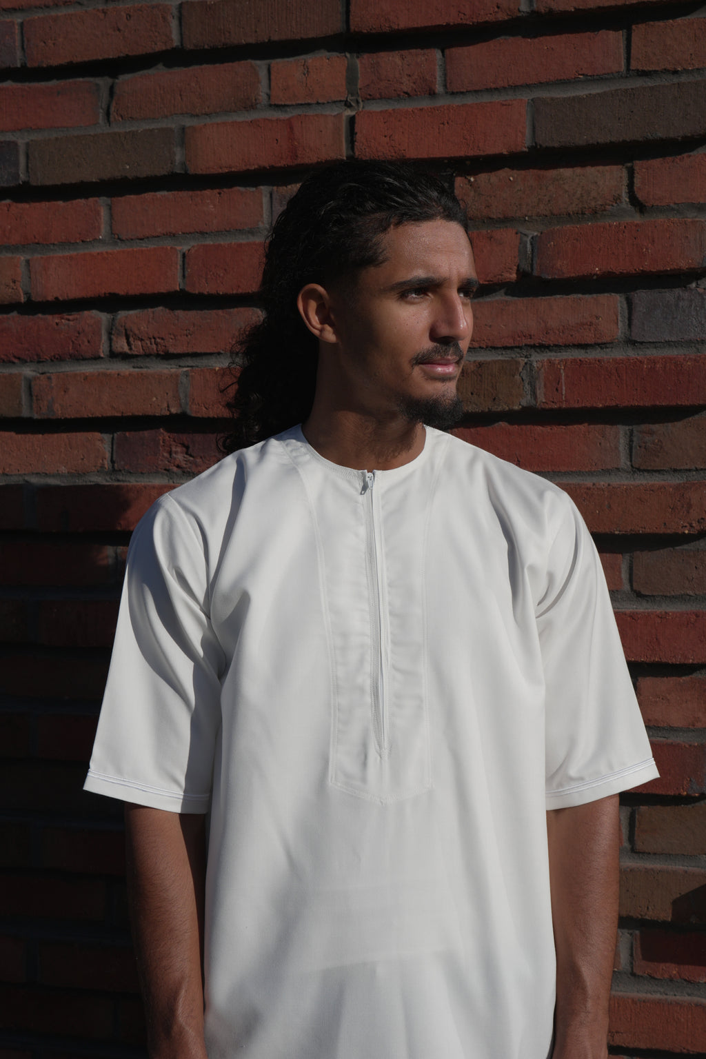 Premium White Emirati Half Sleeve Thobe