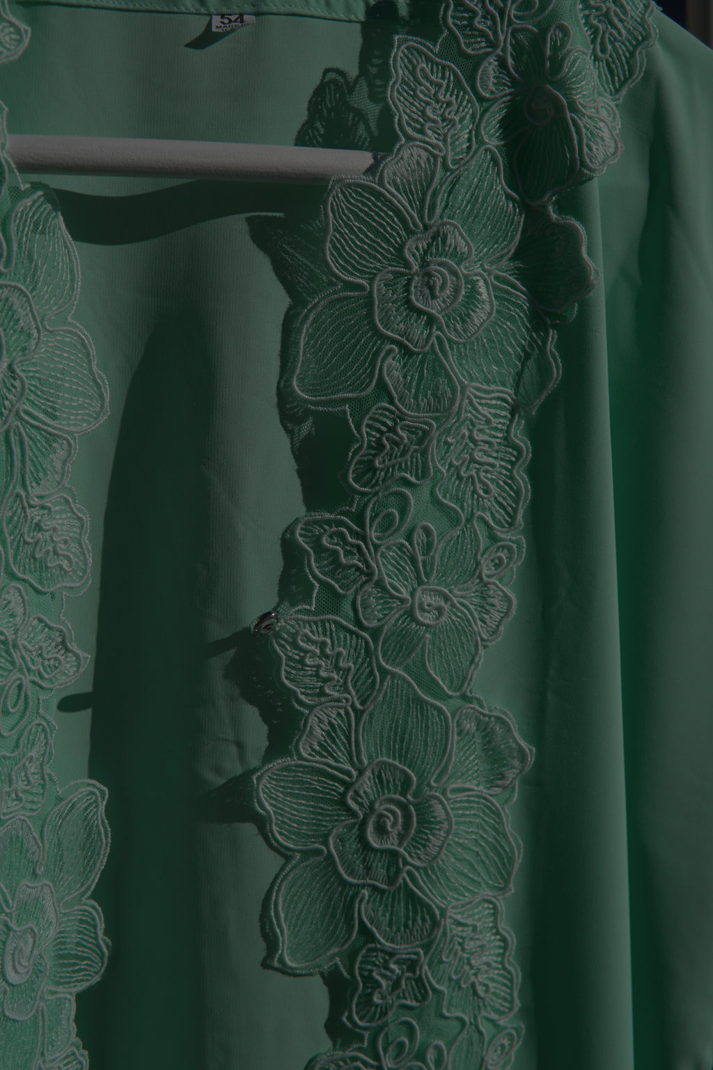 Ayla Floral Abaya 3 Piece Set – Teal Abaya with Hijab & Rope
