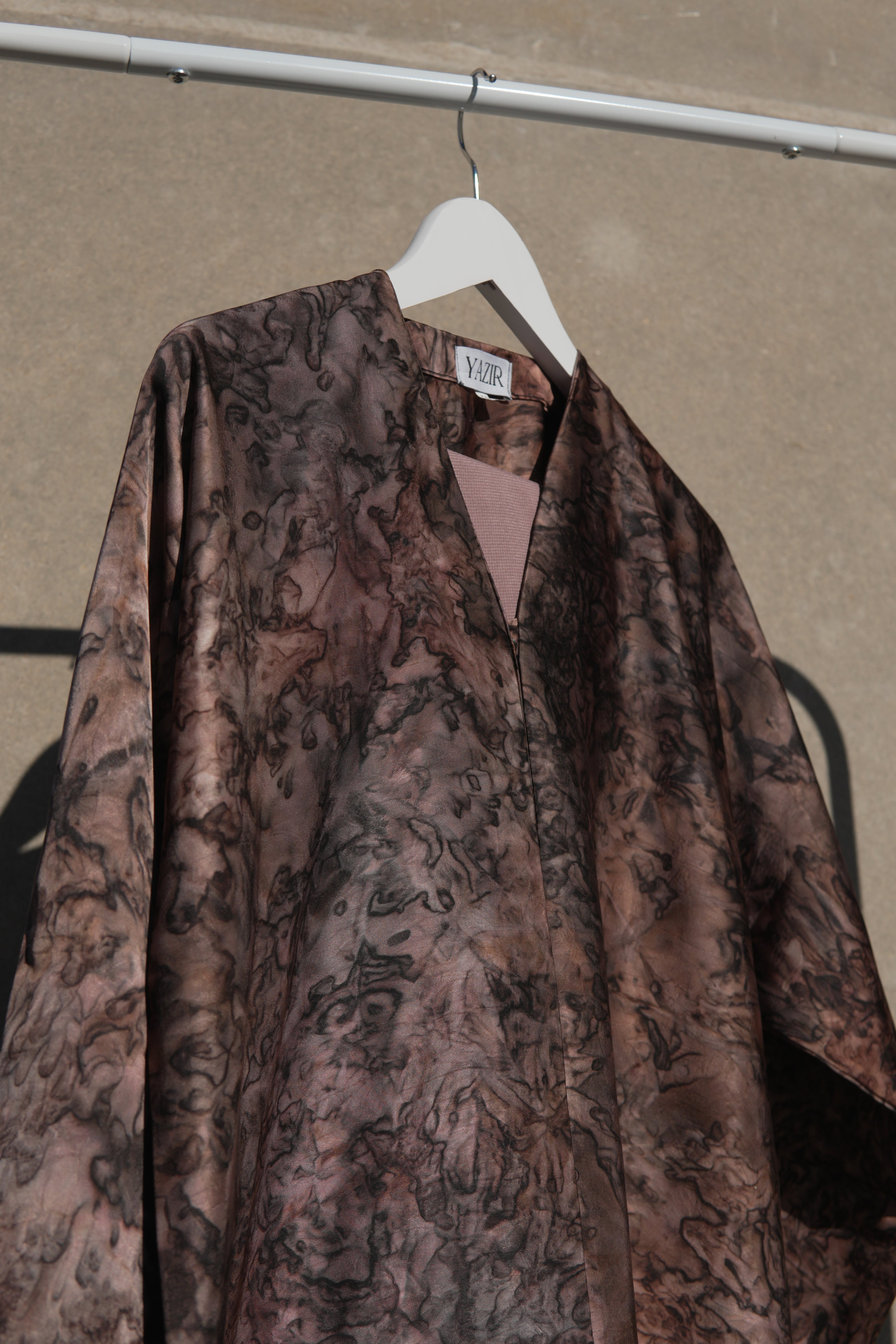 Avenra Printed Abaya 2 Piece Set – Sunset Marble Modest Abaya with Hijab