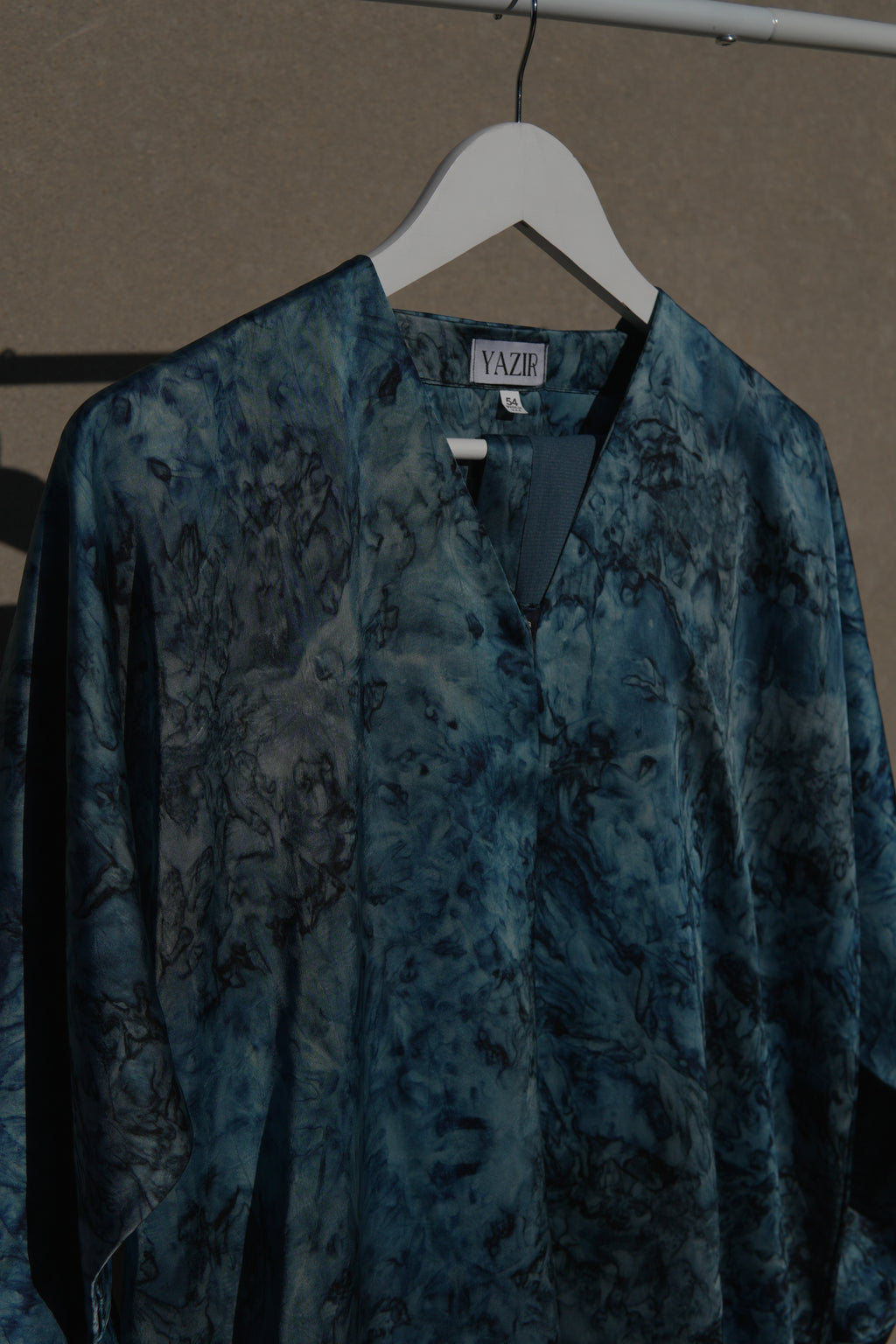 Avenra Printed Abaya 2 Piece Set – Teal Marble Modest Abaya with Hijab