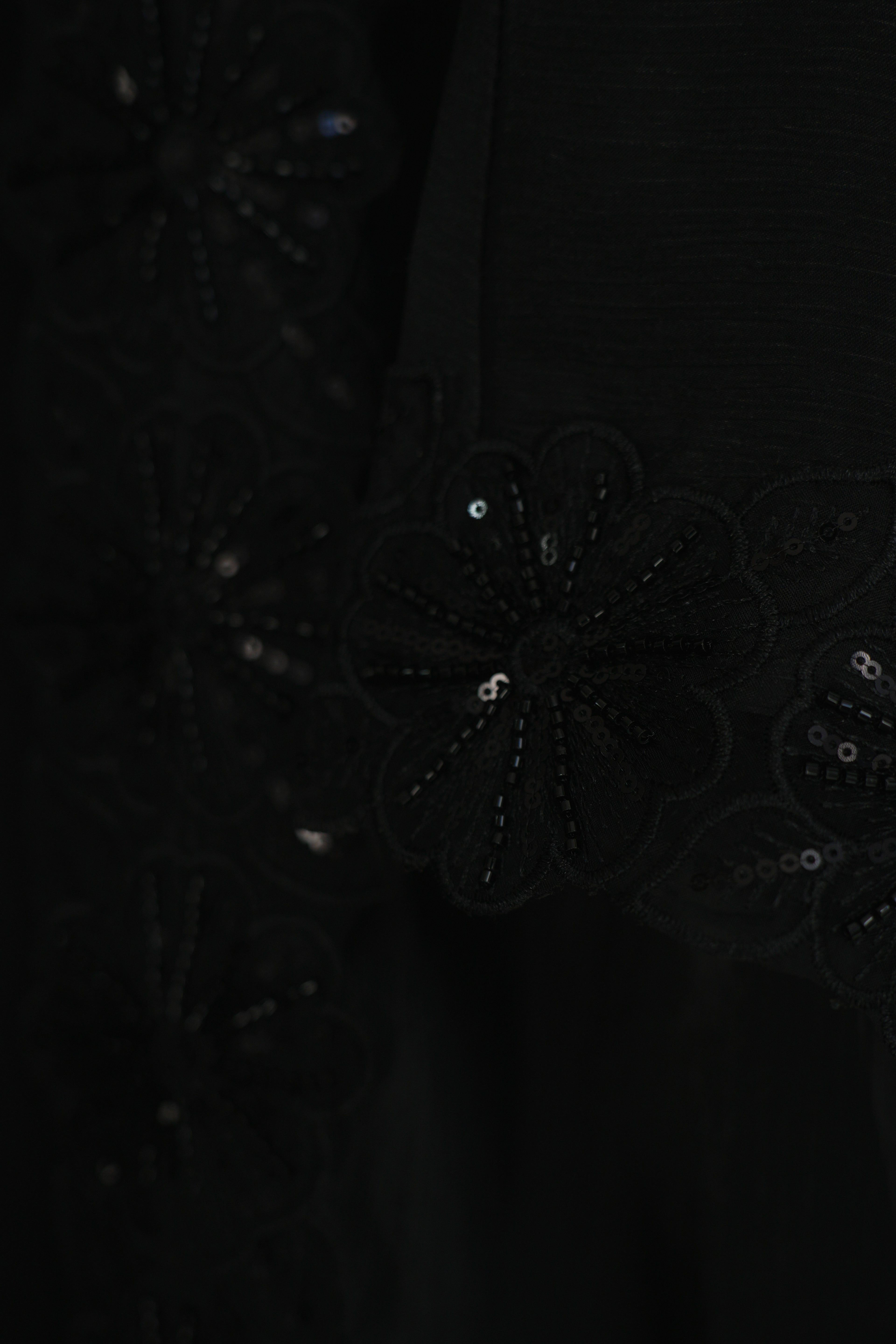 Zareen Embellished Abaya 4 Piece Set – Black Abaya with Hijab, Slip Dress & Rope
