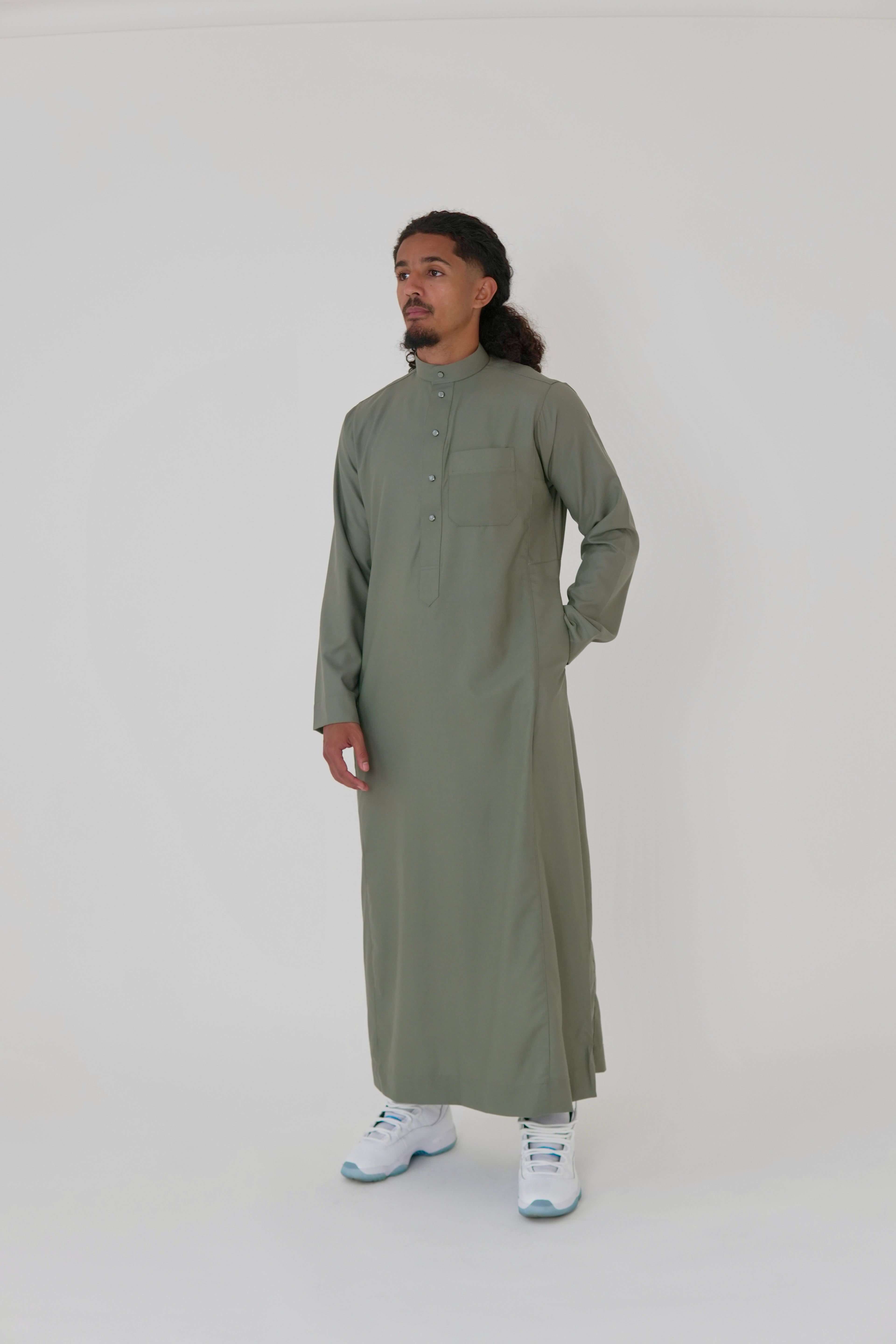 Classic Olive Saudi Thobe
