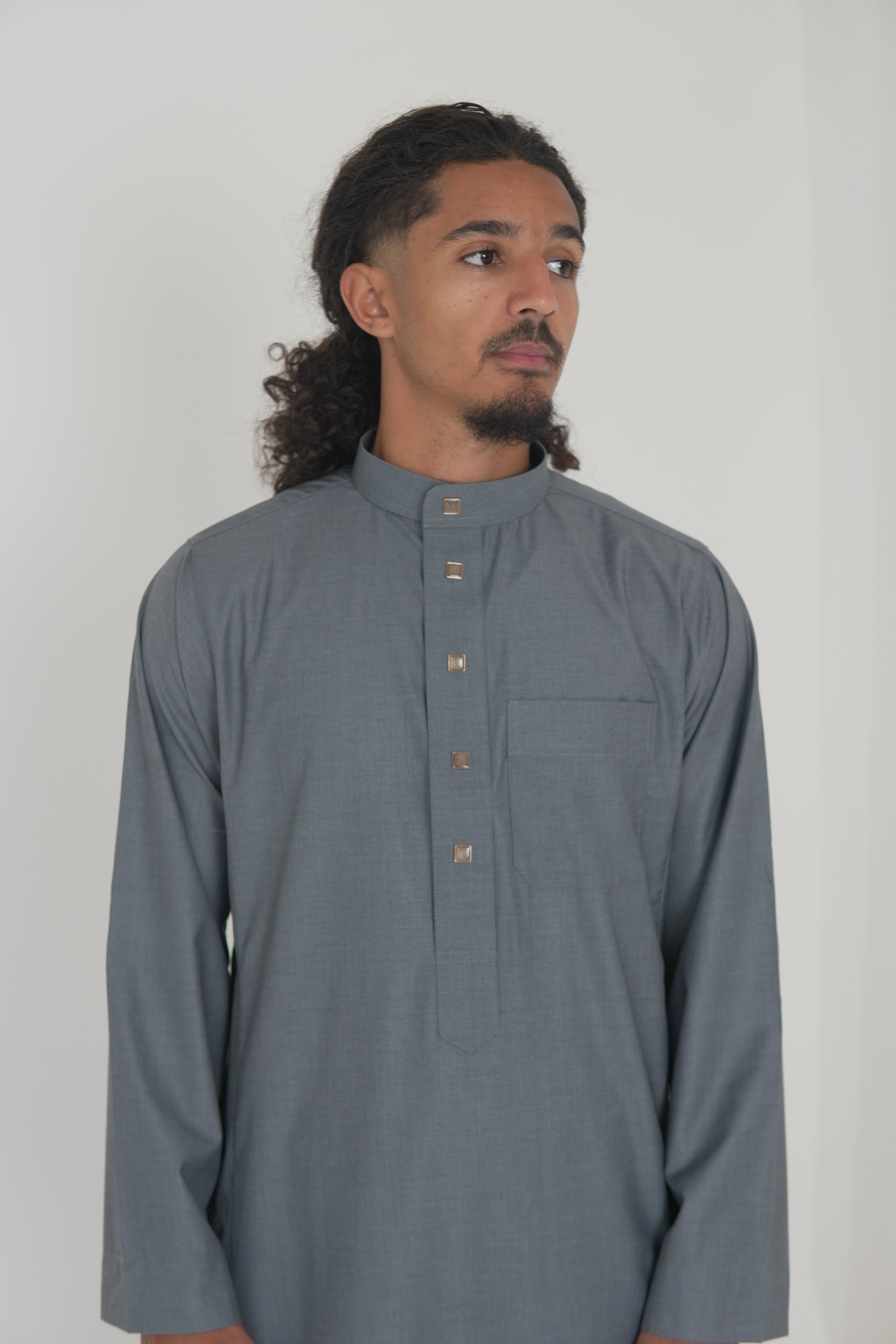 Classic Heather Grey Saudi Thobe