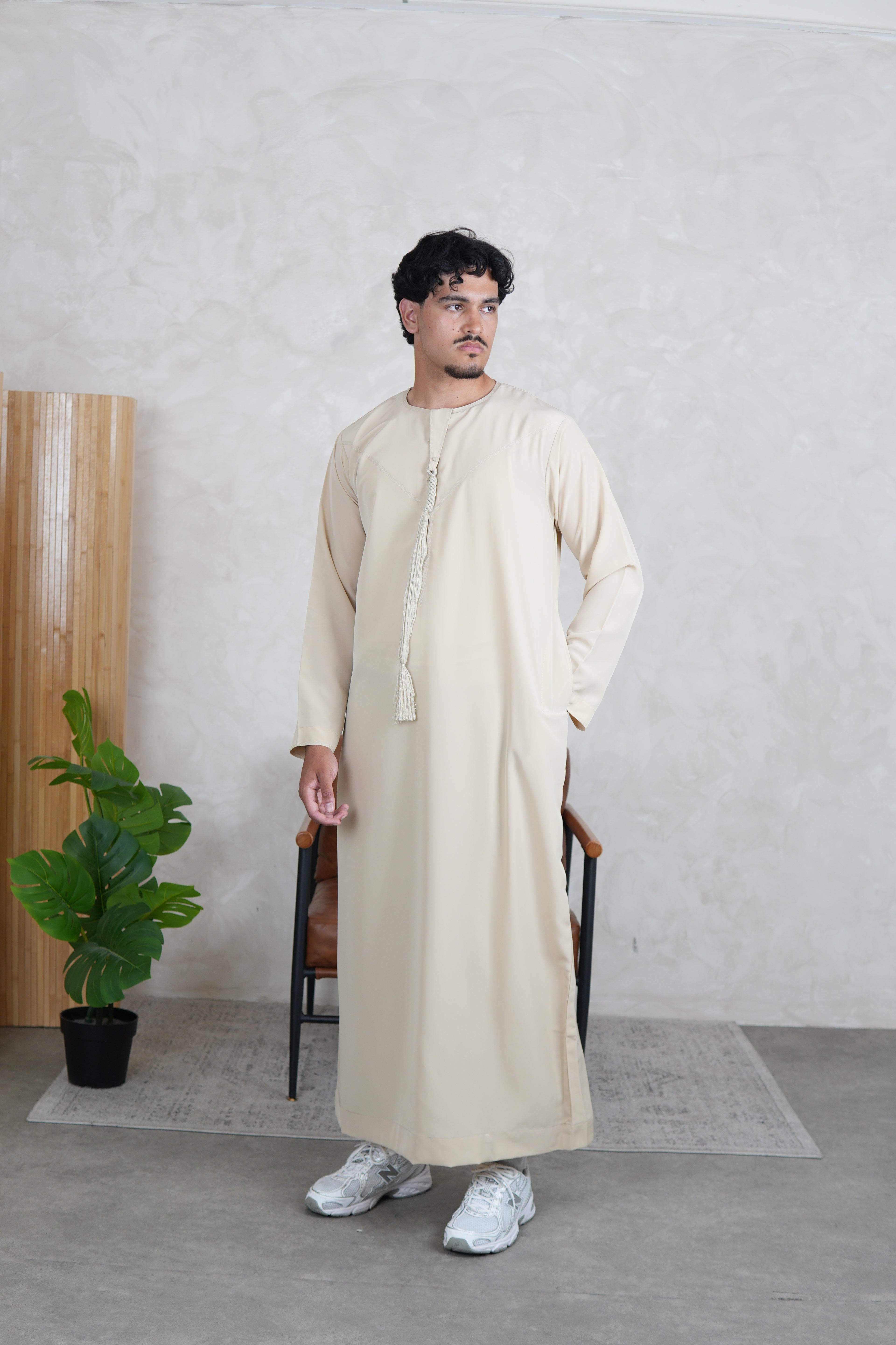 Luxury Beige Lightweight Zibda Emirati Thobe