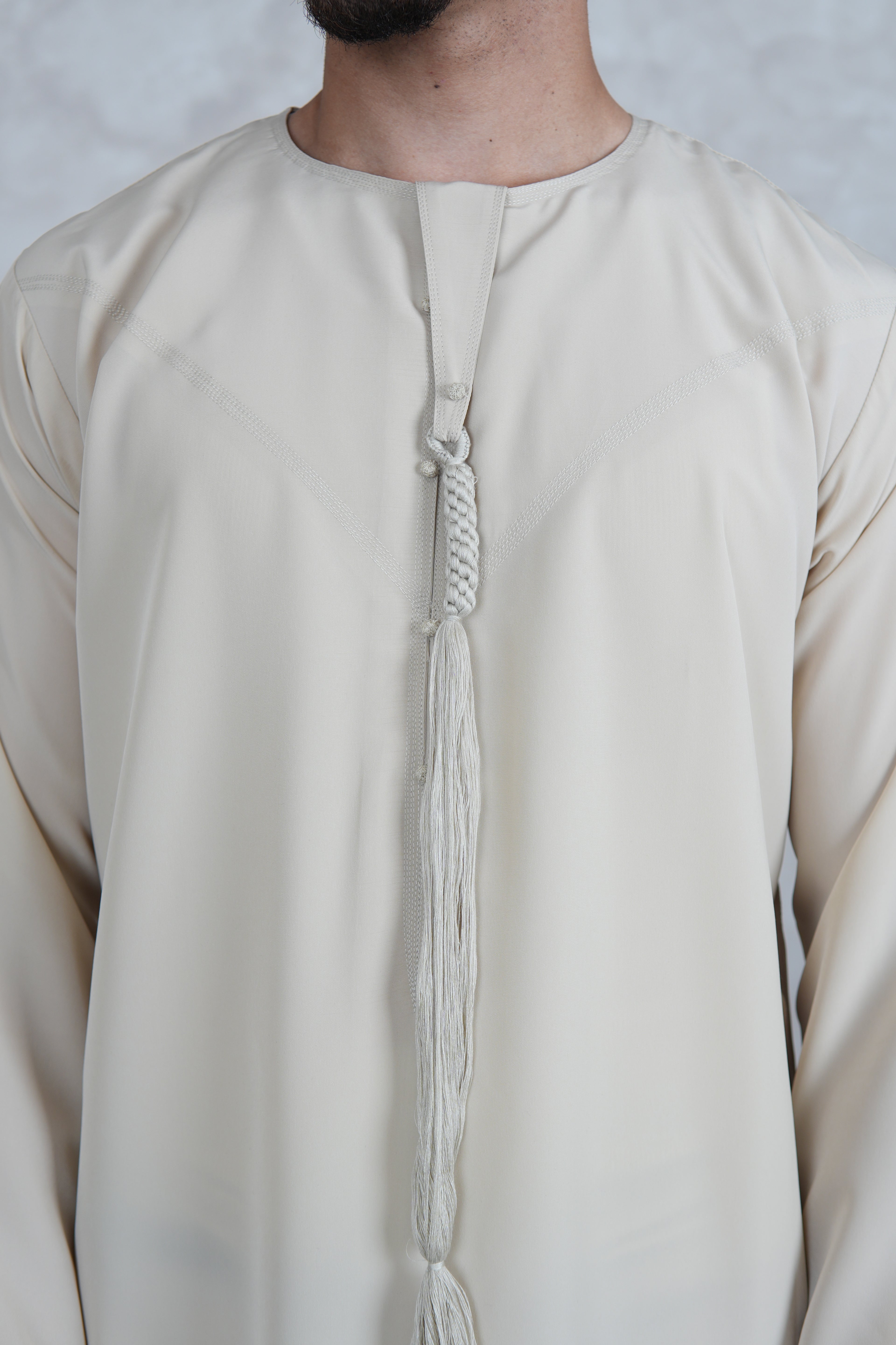 Luxury Beige Lightweight Zibda Emirati Thobe