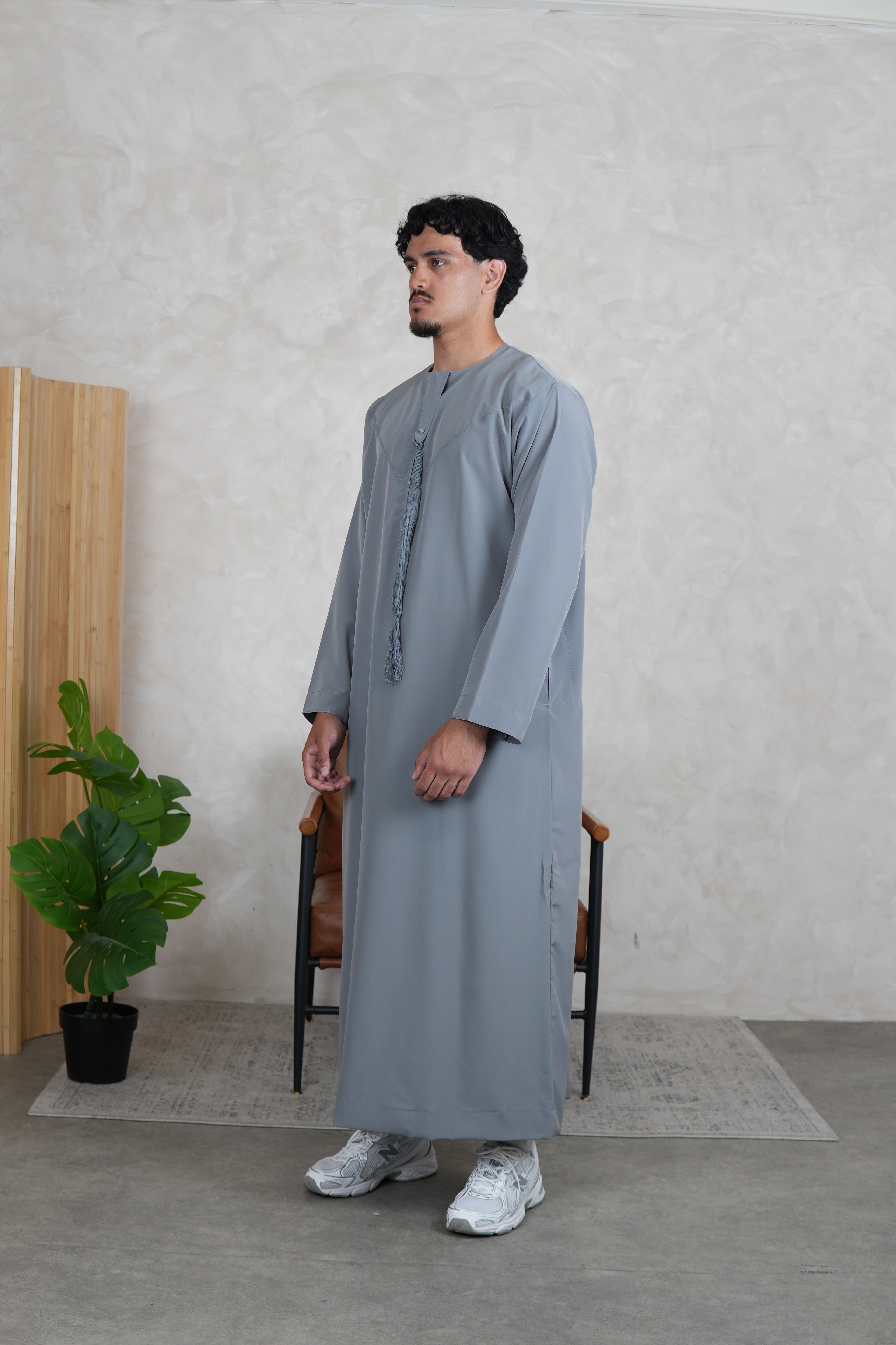 Luxury Grey Lightweight Zibda Emirati Thobe