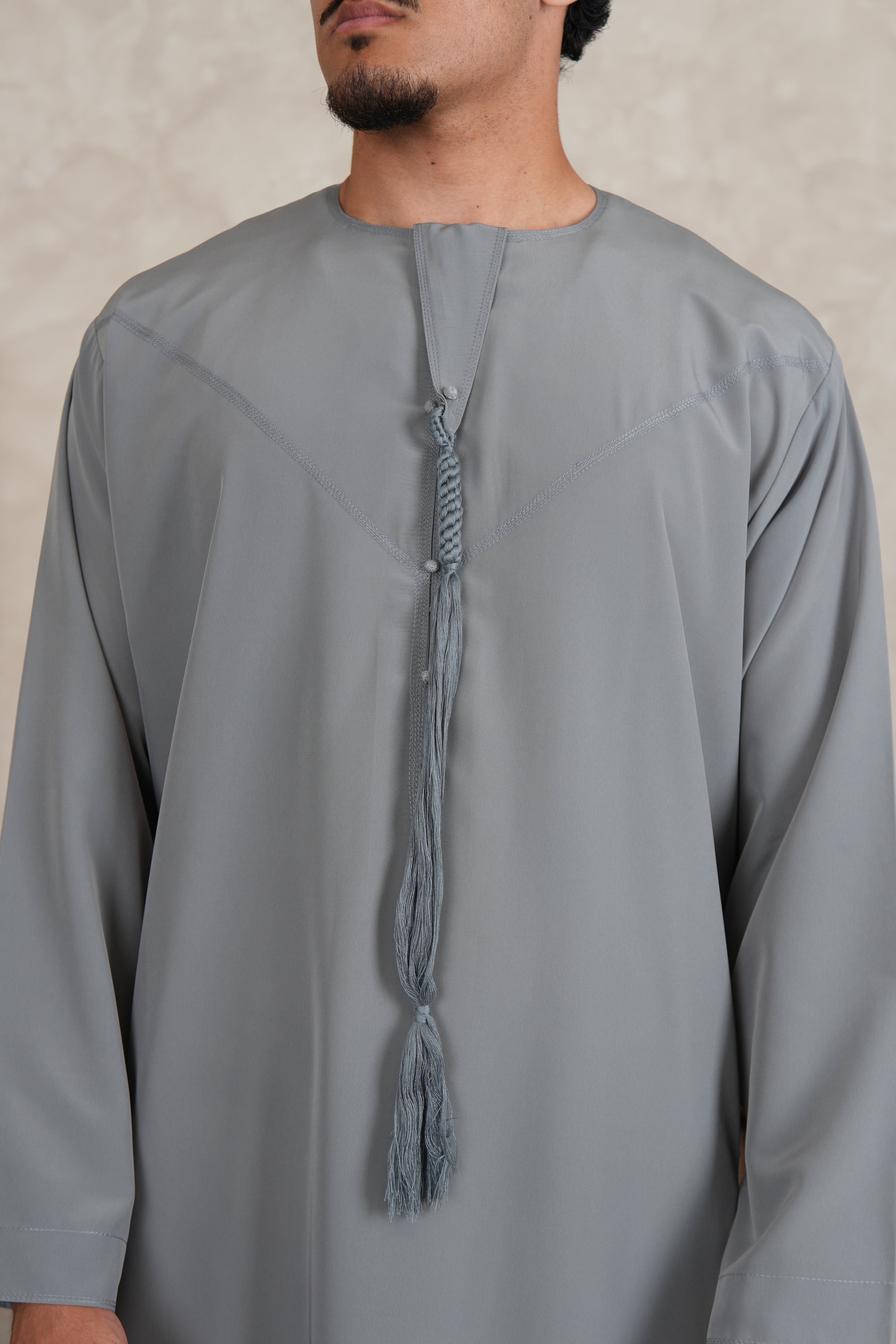 Luxury Grey Lightweight Zibda Emirati Thobe