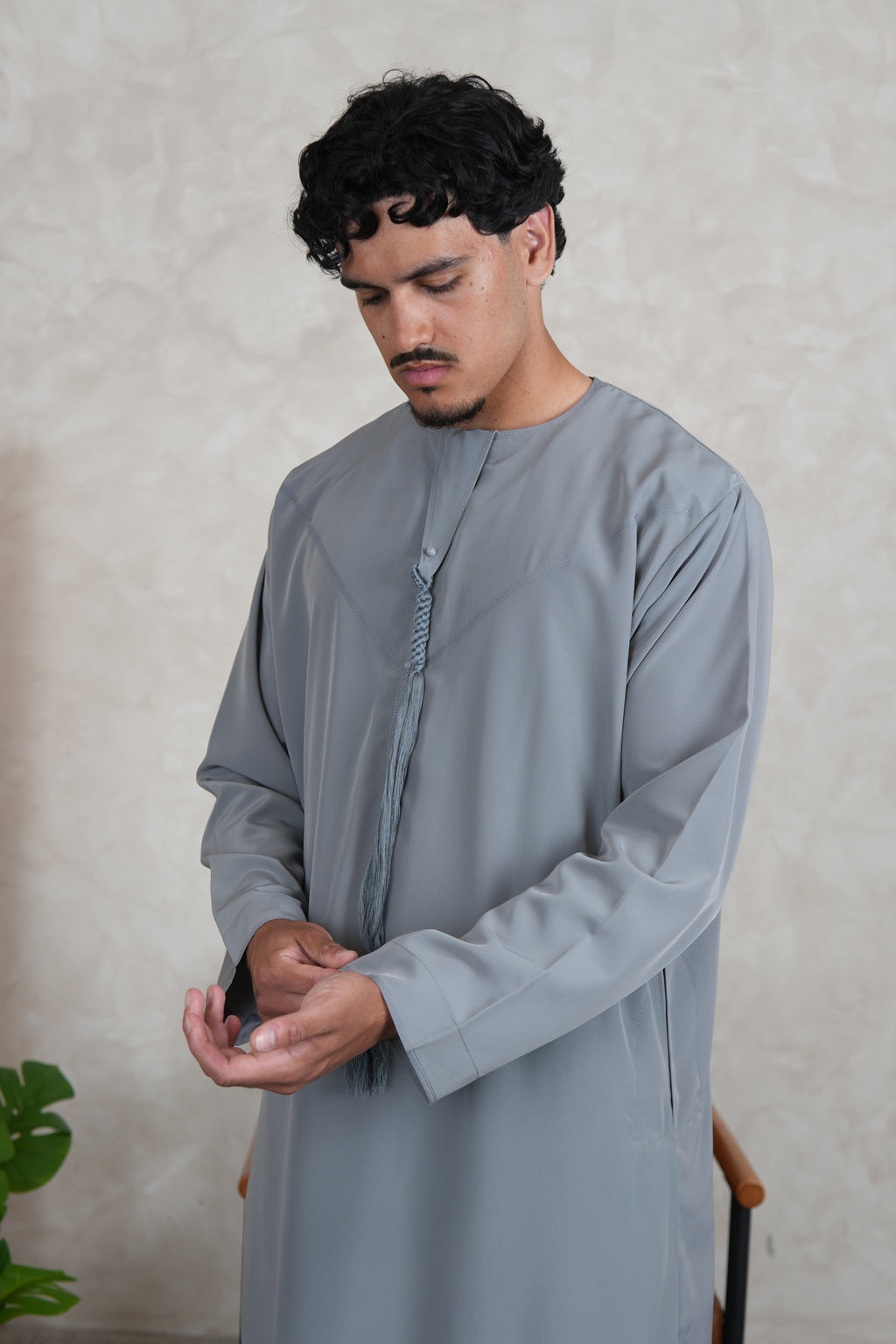 Luxury Grey Lightweight Zibda Emirati Thobe