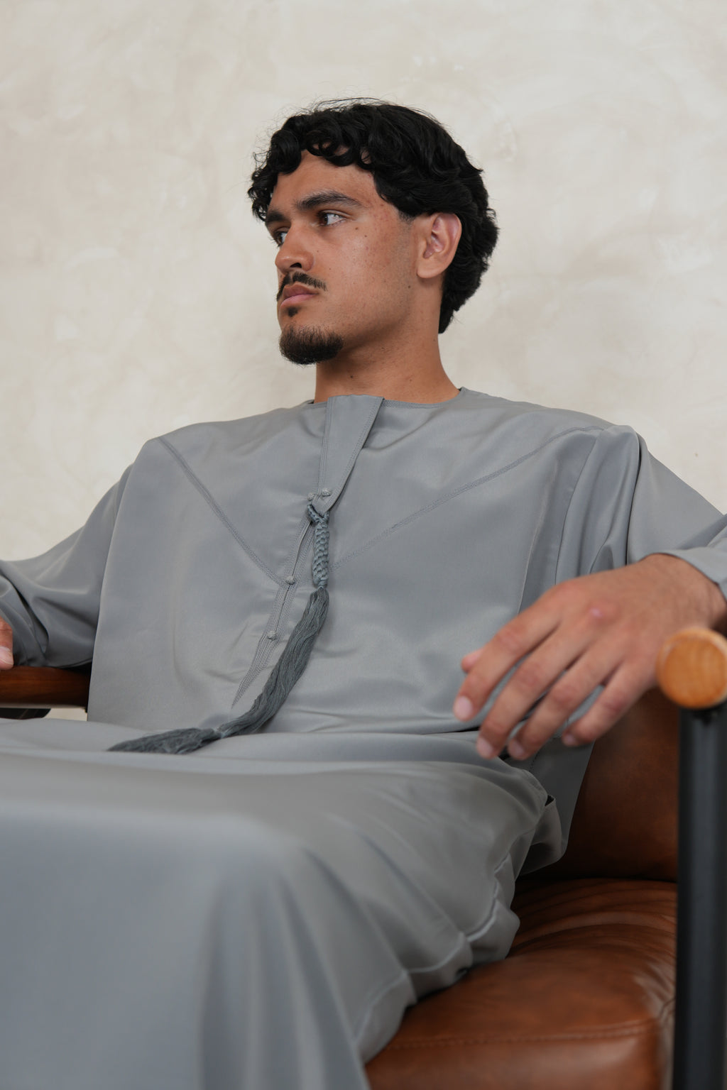 Luxury Grey Lightweight Zibda Emirati Thobe