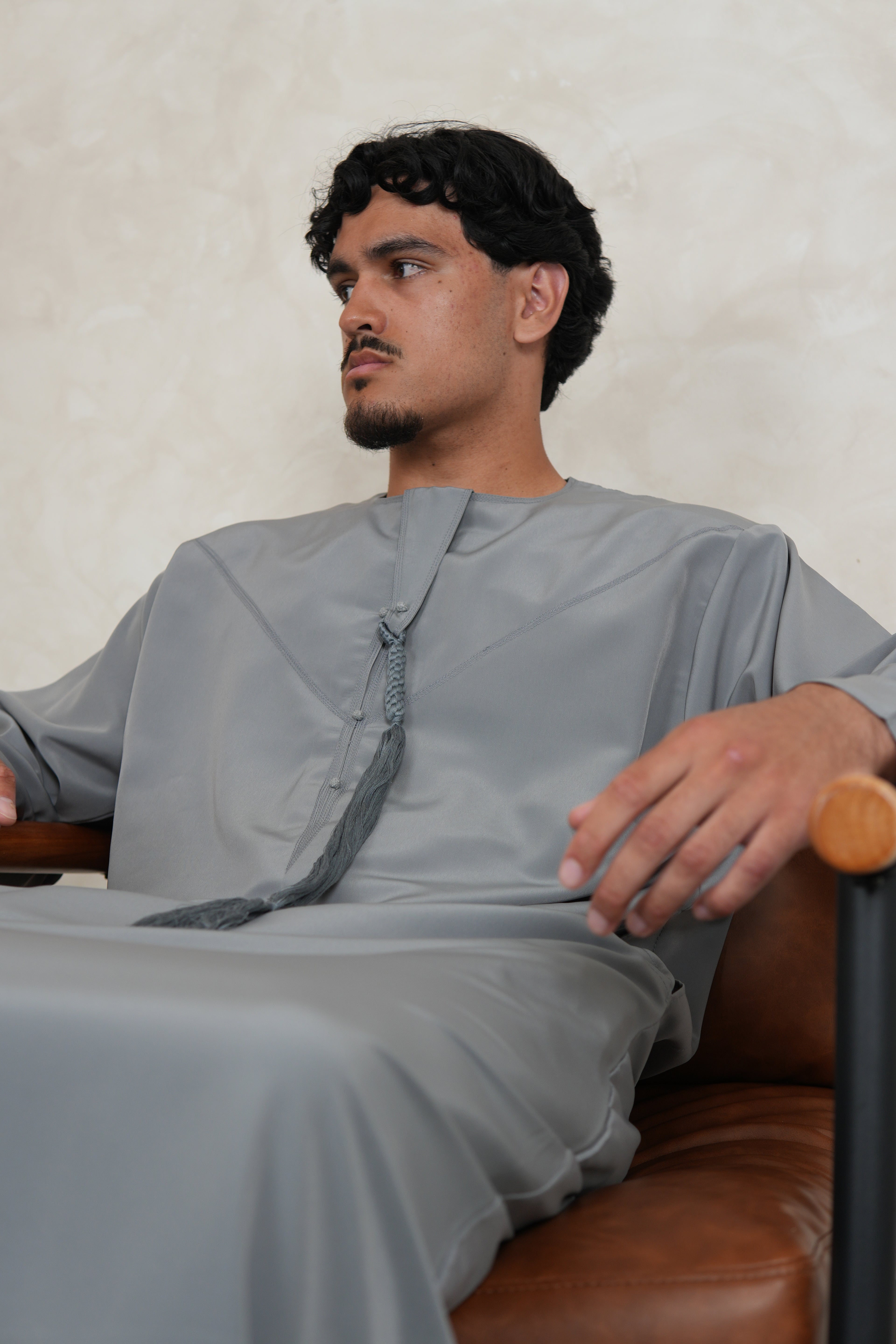 Luxury Grey Lightweight Zibda Emirati Thobe