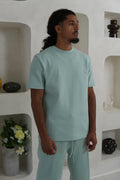 Men's Luxe Sage Green T-Shirt front view – From #1 Shop YAZIR – YAZIRCO