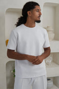 Men's Luxe White T-Shirt front view – From #1 Shop YAZIR – YAZIRCO