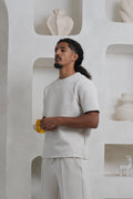 Men's Luxe Cream T-Shirt front view – From #1 Shop YAZIR – YAZIRCO