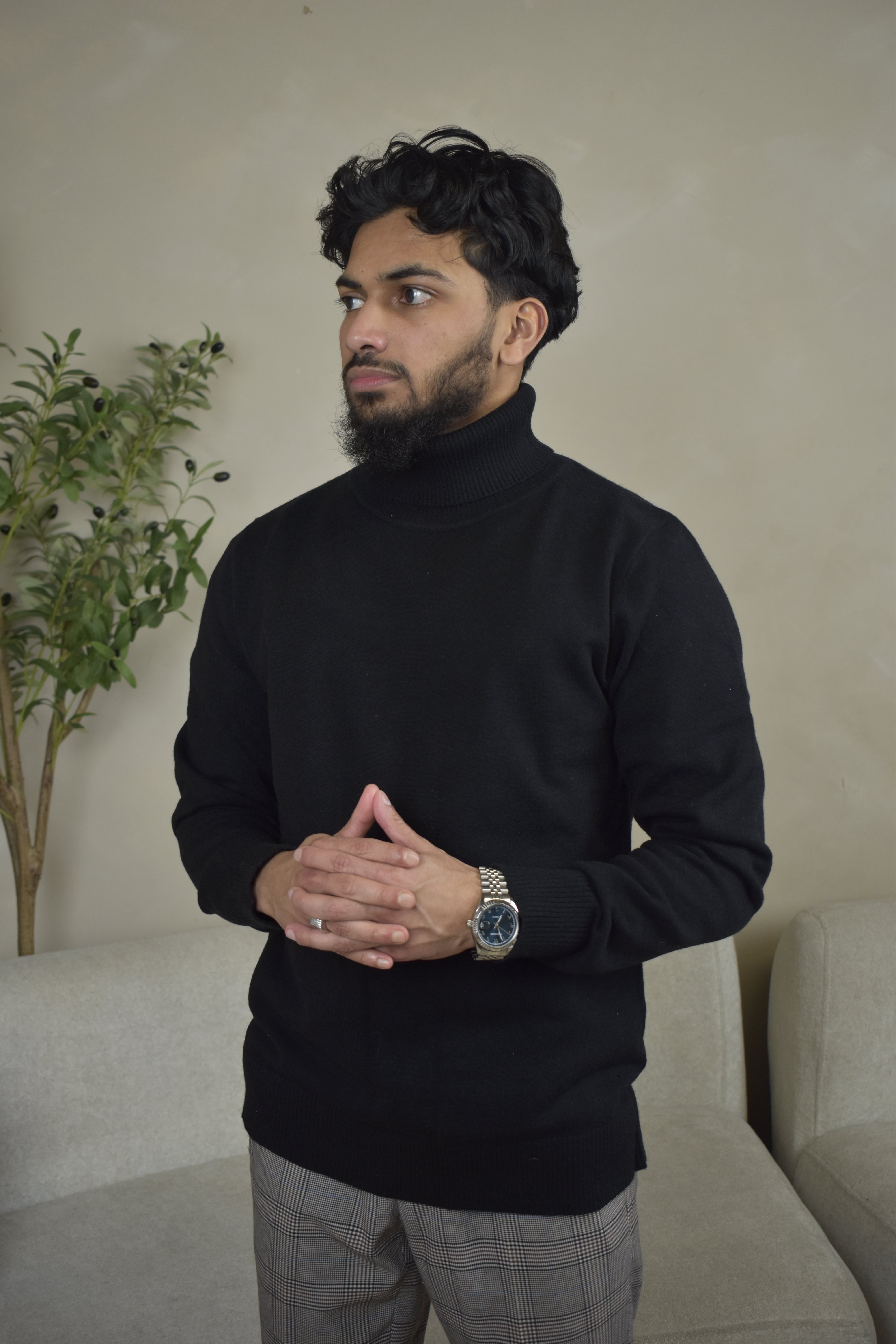 Black Turtleneck Jumper