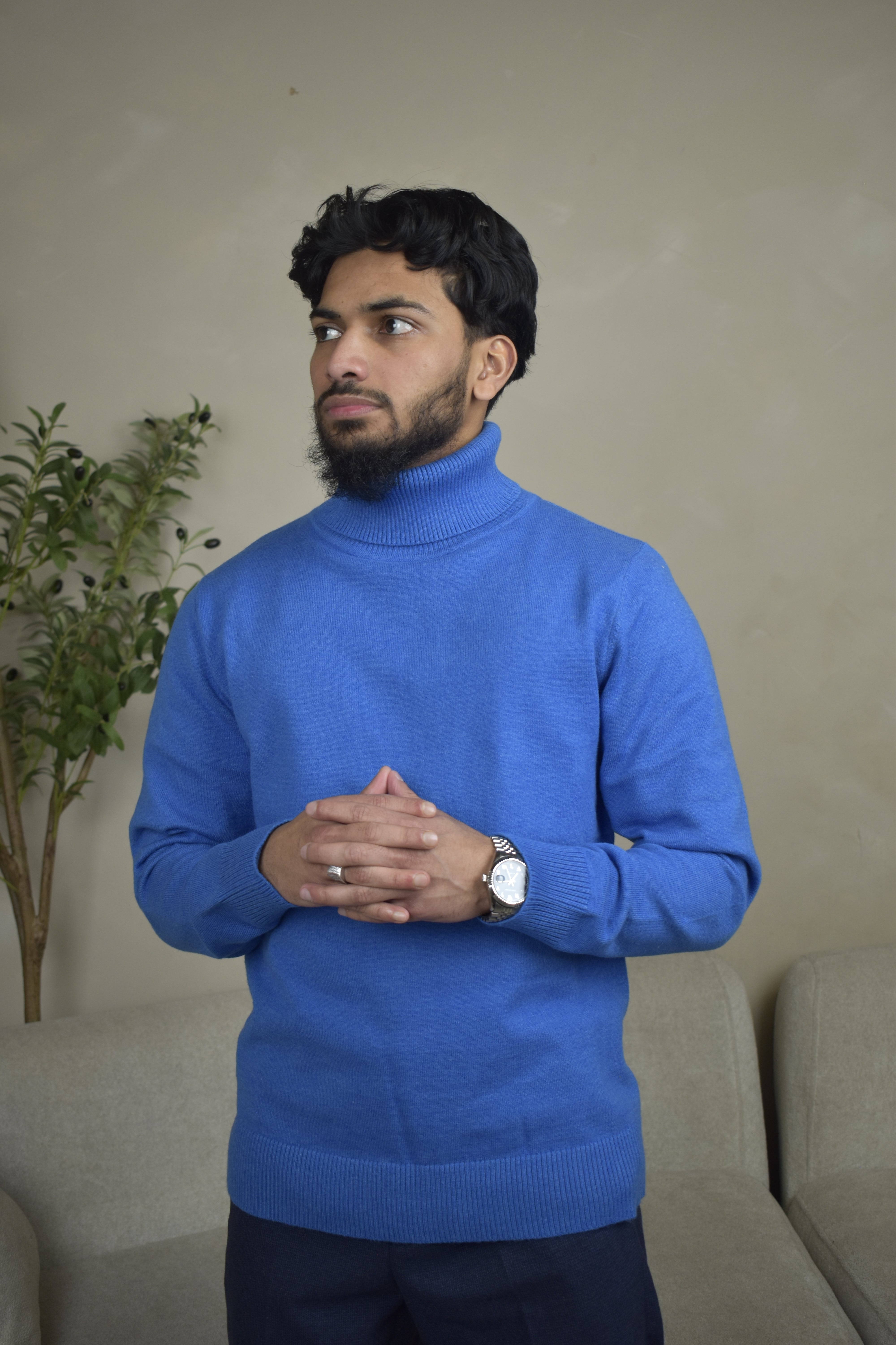 Cerulean Turtleneck Jumper