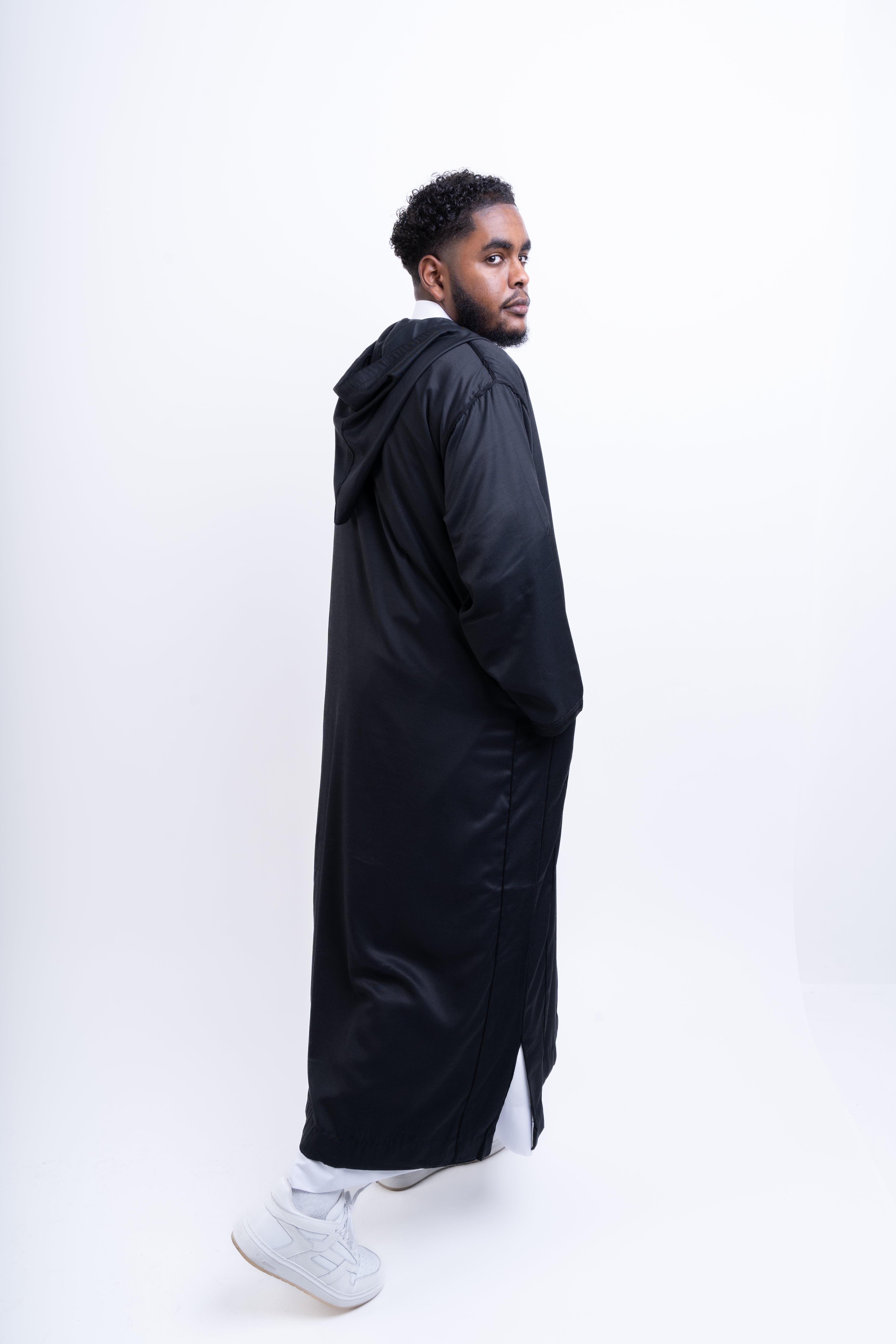 Black Hooded Djellaba