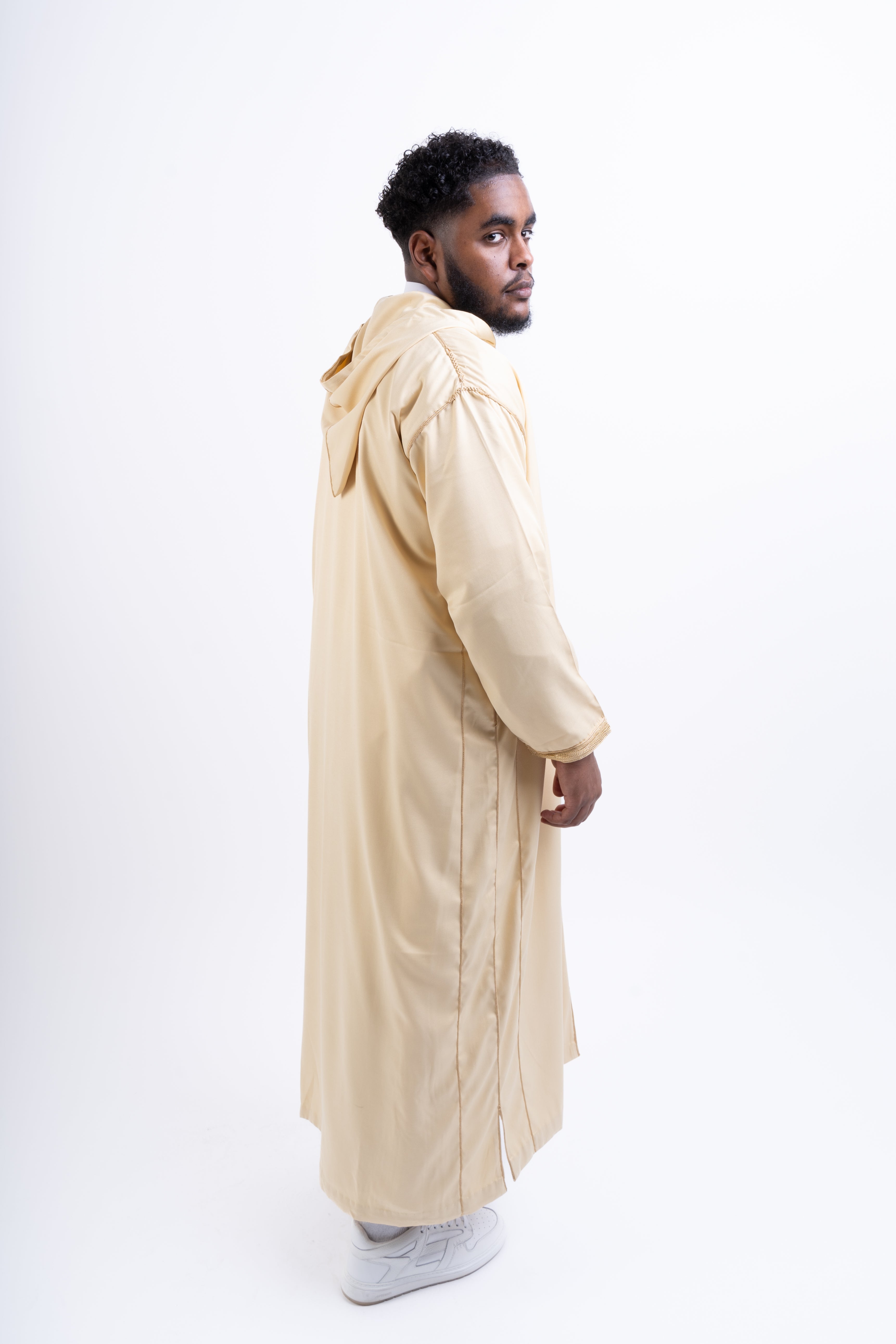 Beige Hooded Djellaba
