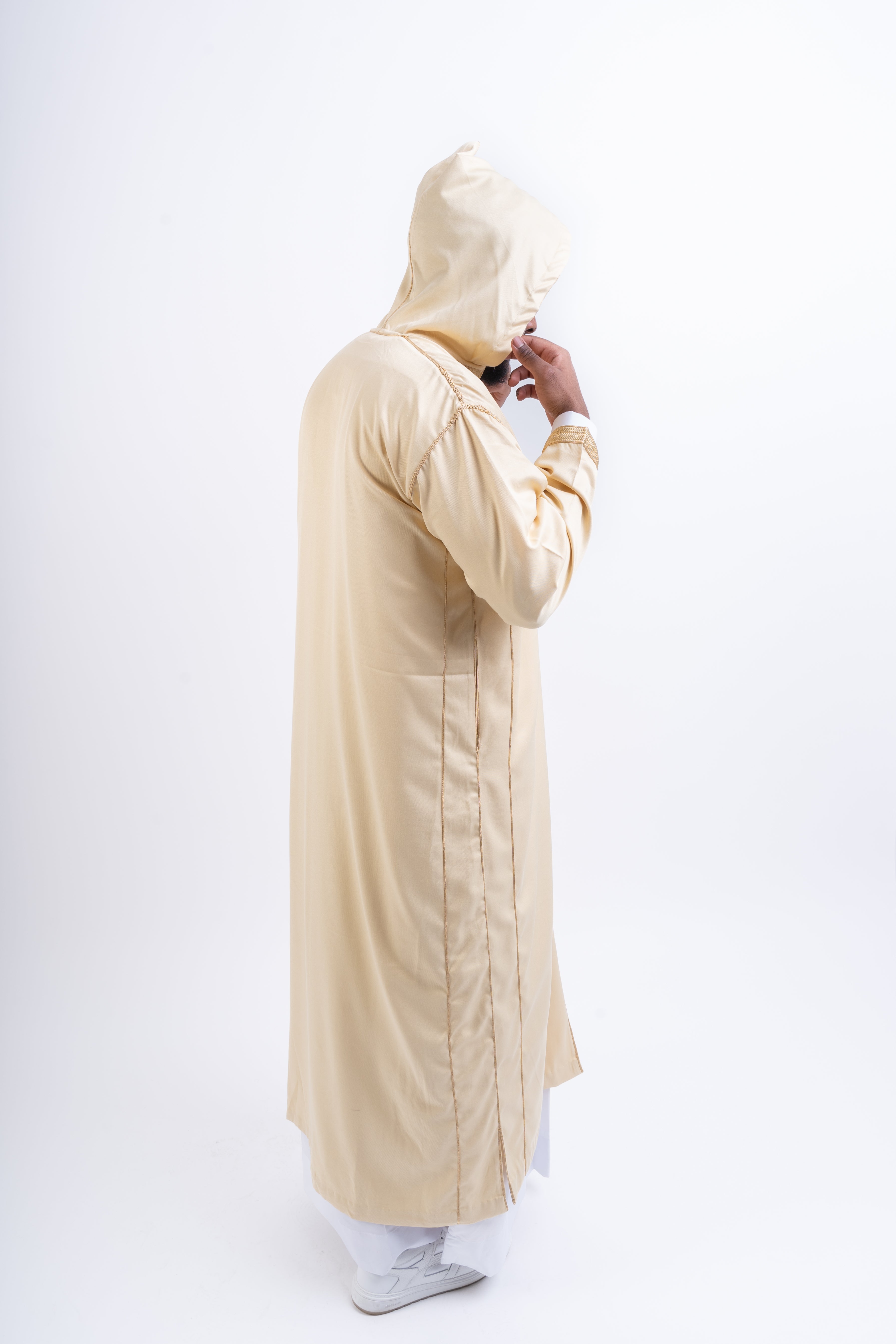 Beige Hooded Djellaba