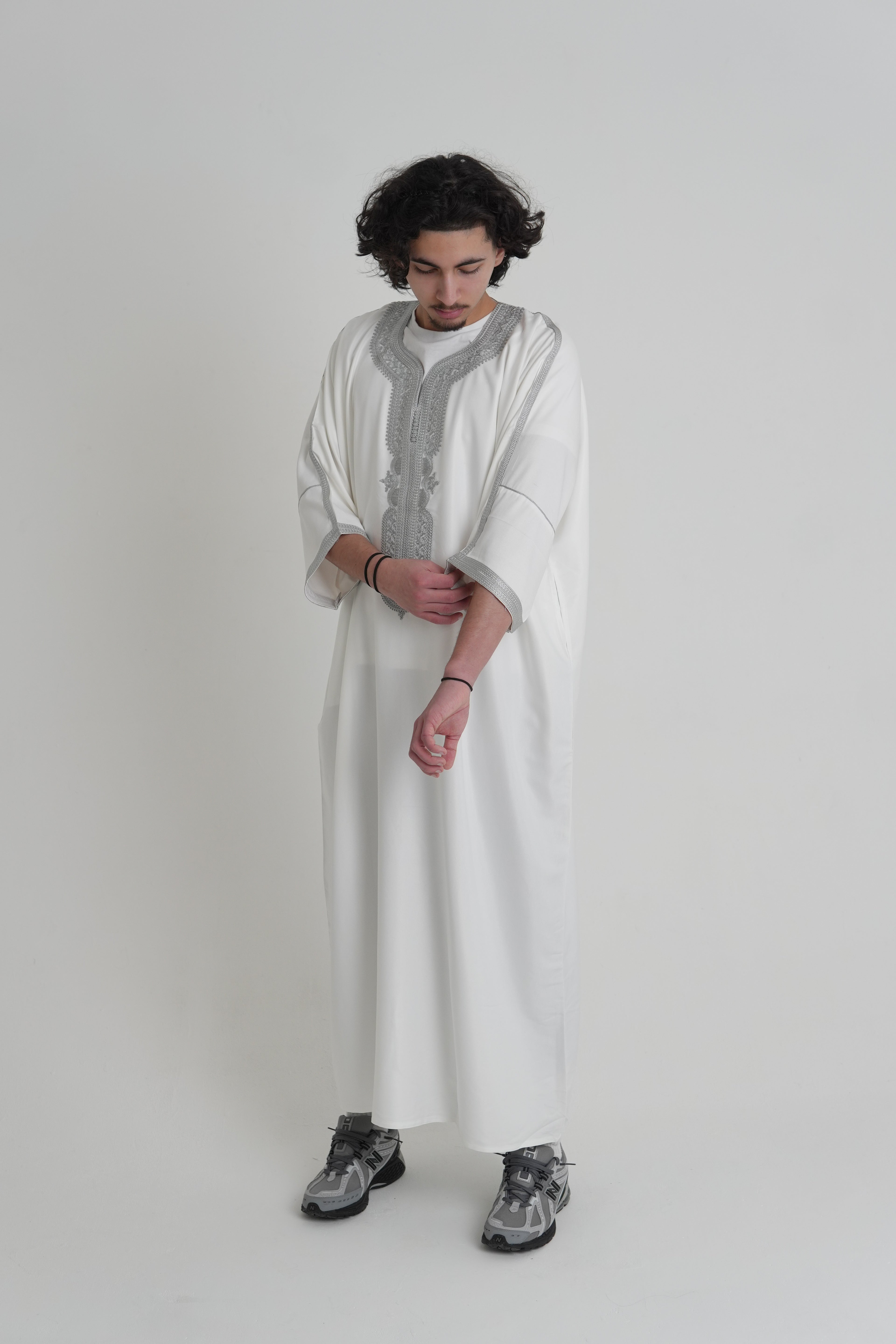 White & Grey Gandoura