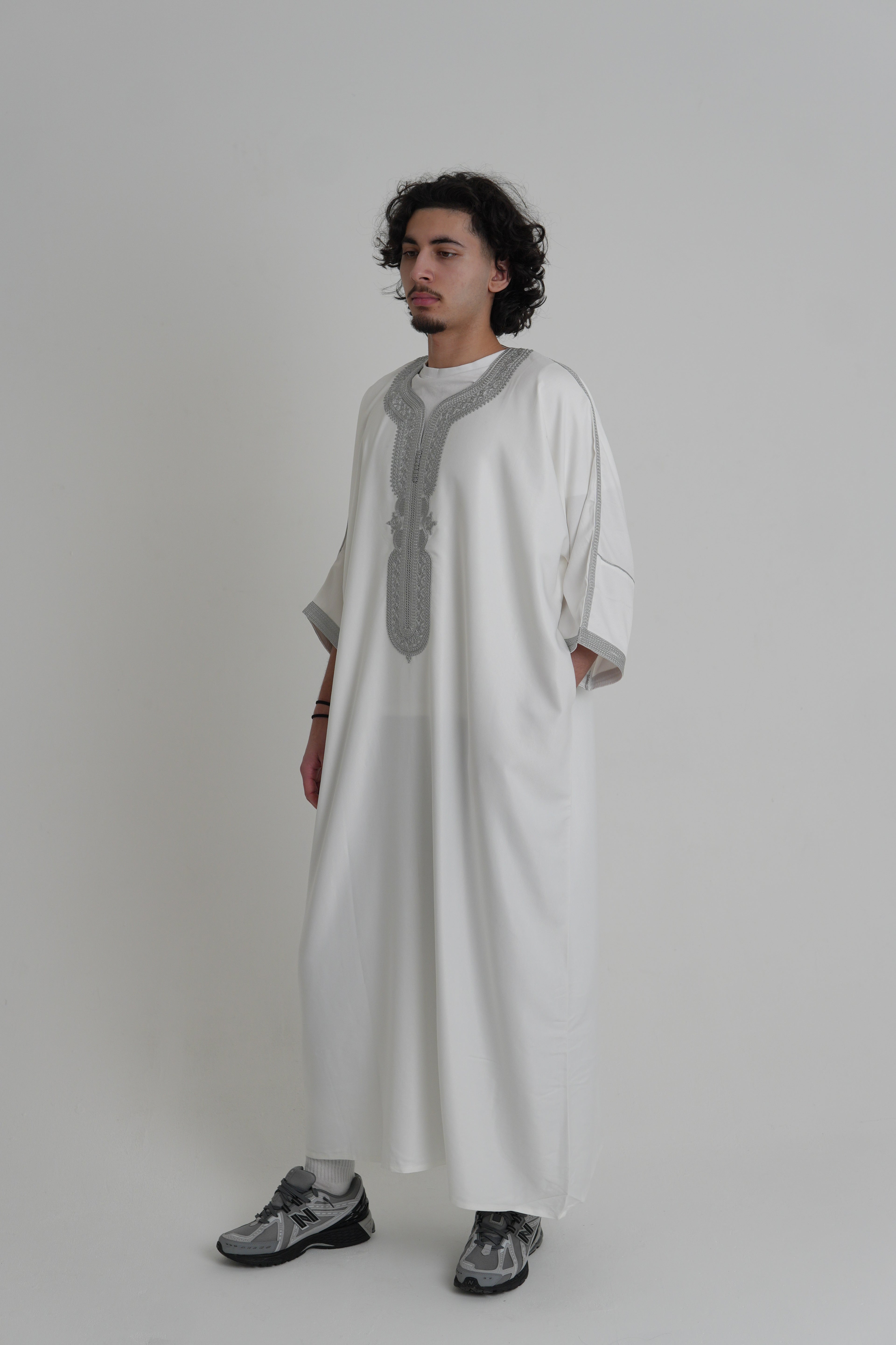 White & Grey Gandoura