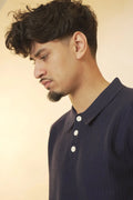 Navy Averno Heritage Polo – Relaxed Fit front view – From #1 Shop YAZIR – YAZIRCO