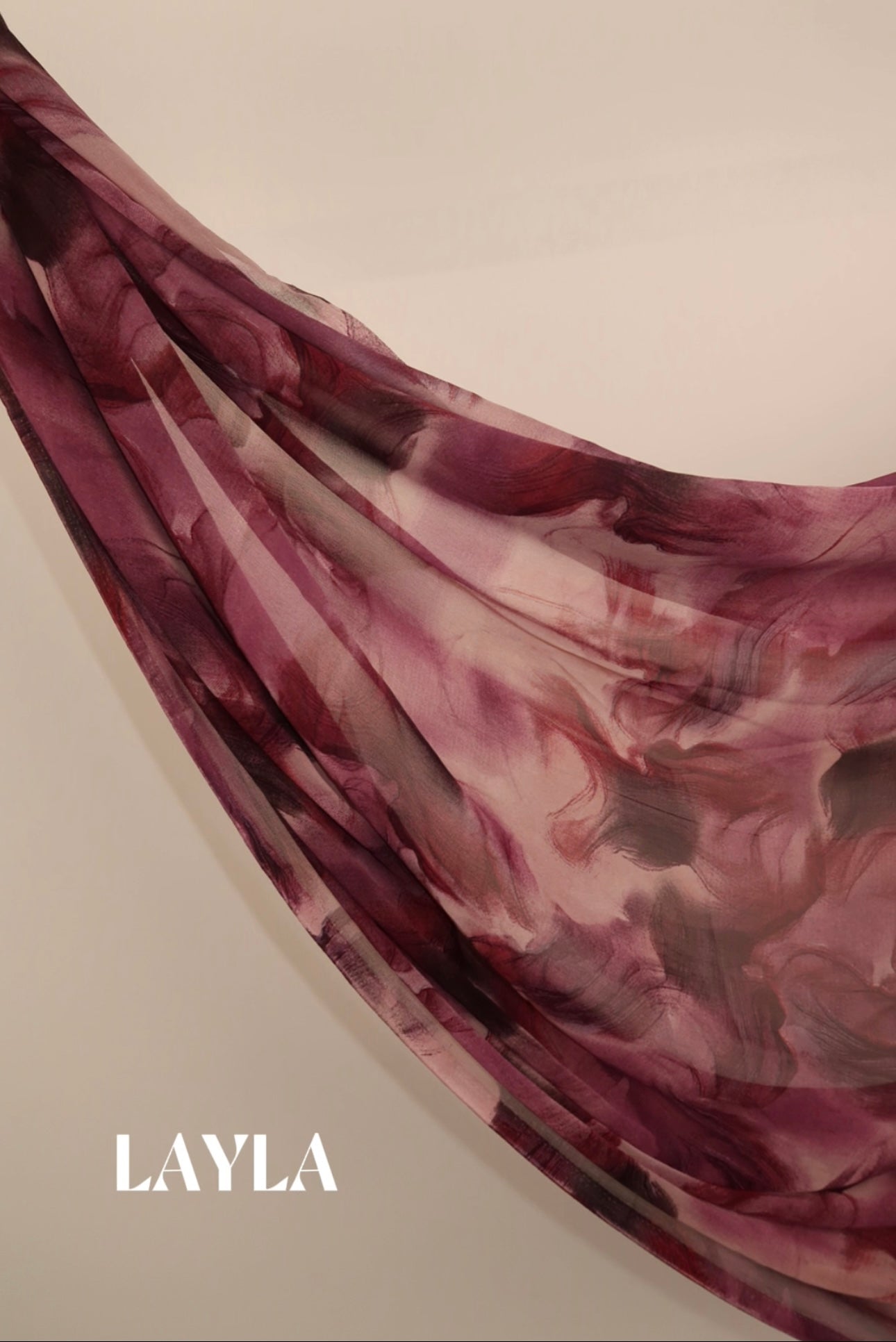 Crimson Smoke Printed Hijab