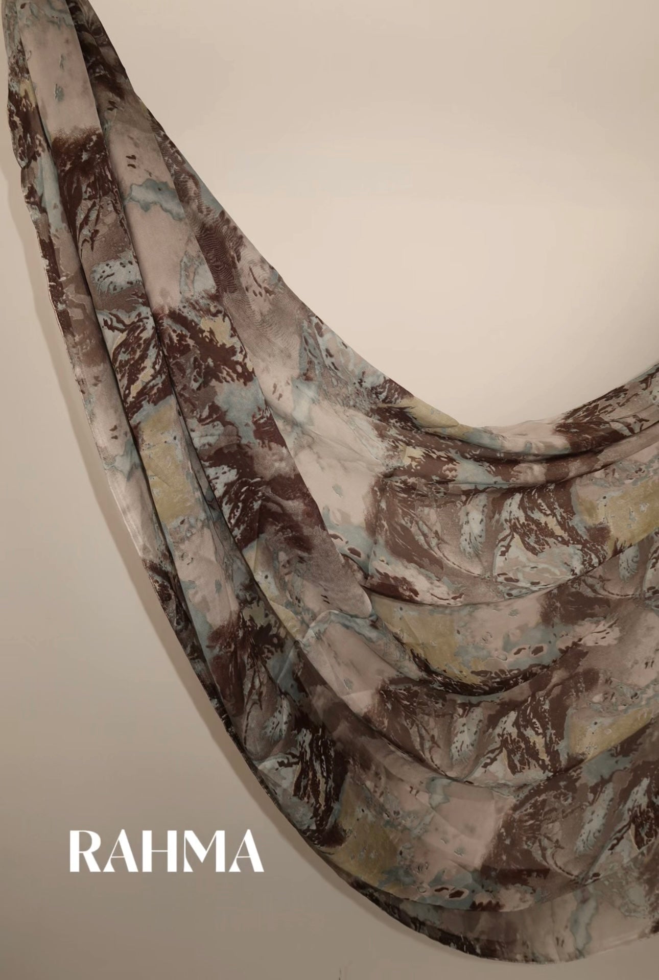 Stormy Aqua Printed Hijab